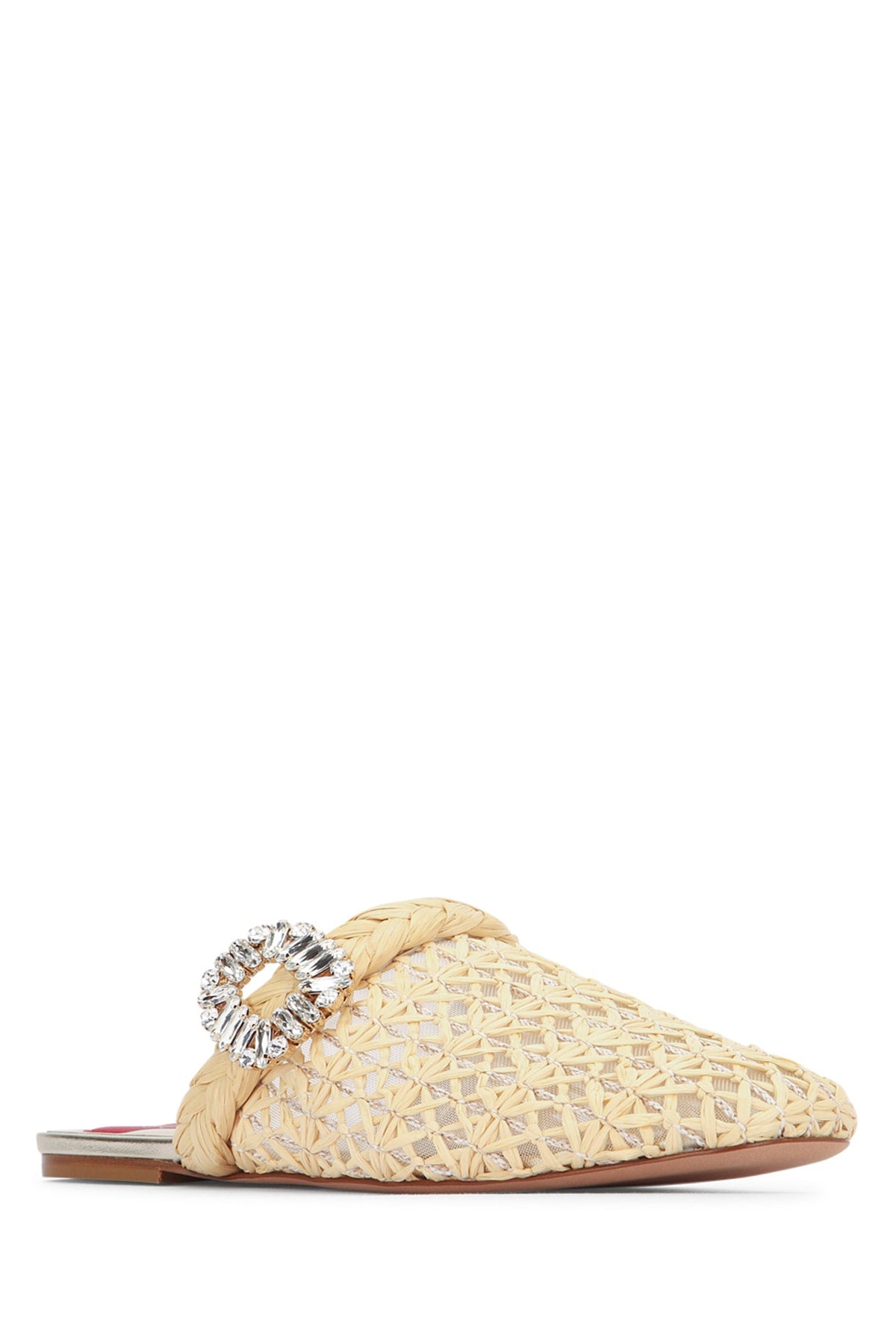 ROGER VIVIER Chic Raffia Sling Slippers