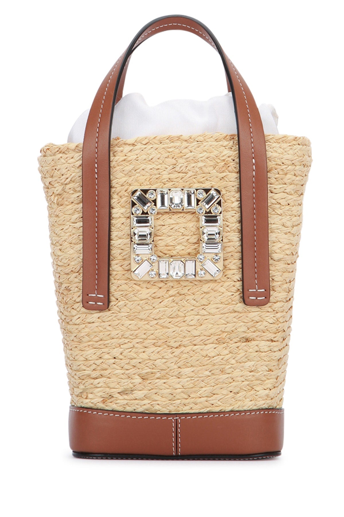 ROGER VIVIER Mini Floral Embellished Basket Bag