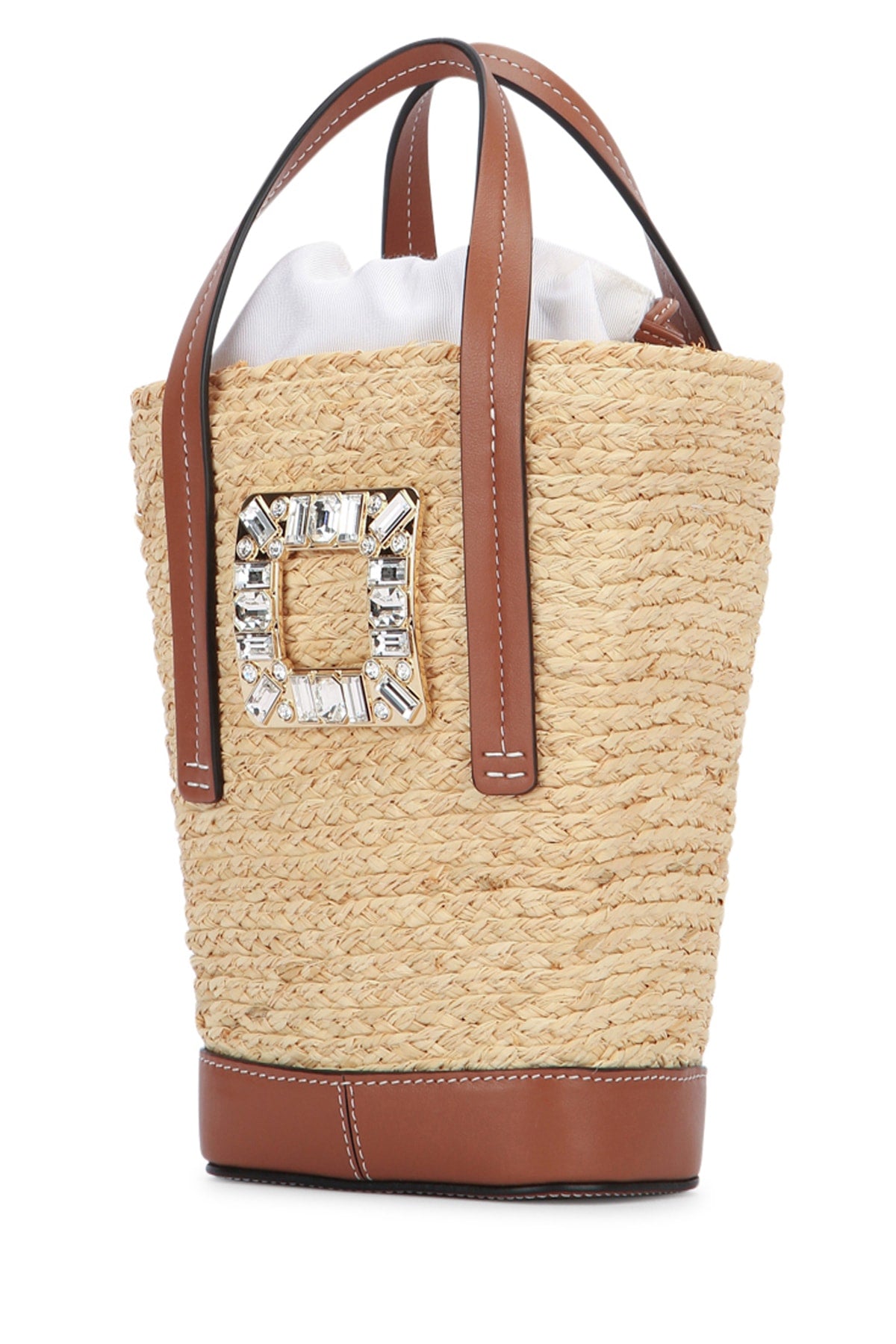 ROGER VIVIER Mini Floral Embellished Basket Bag