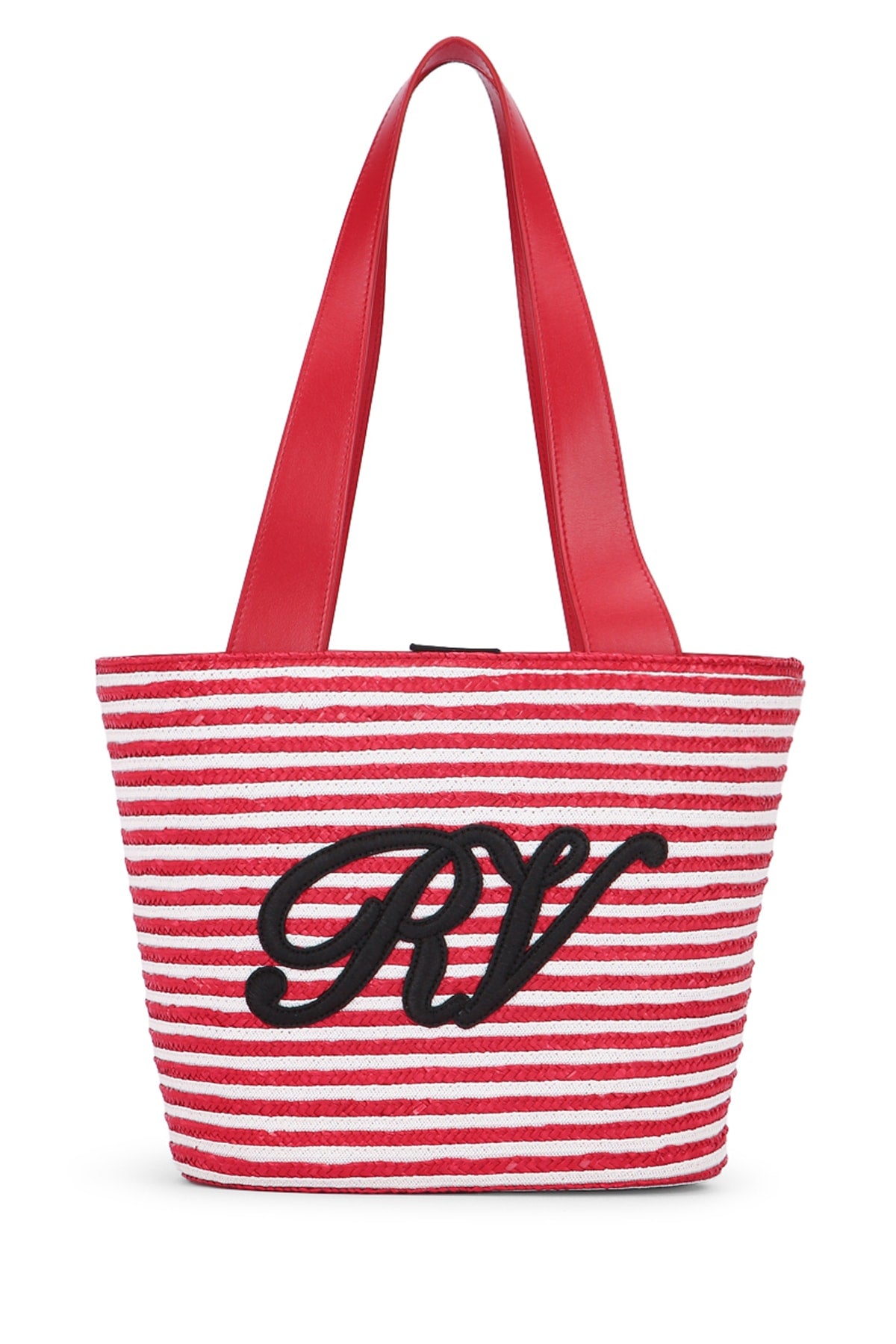 ROGER VIVIER Mini Straw Panier Handbag