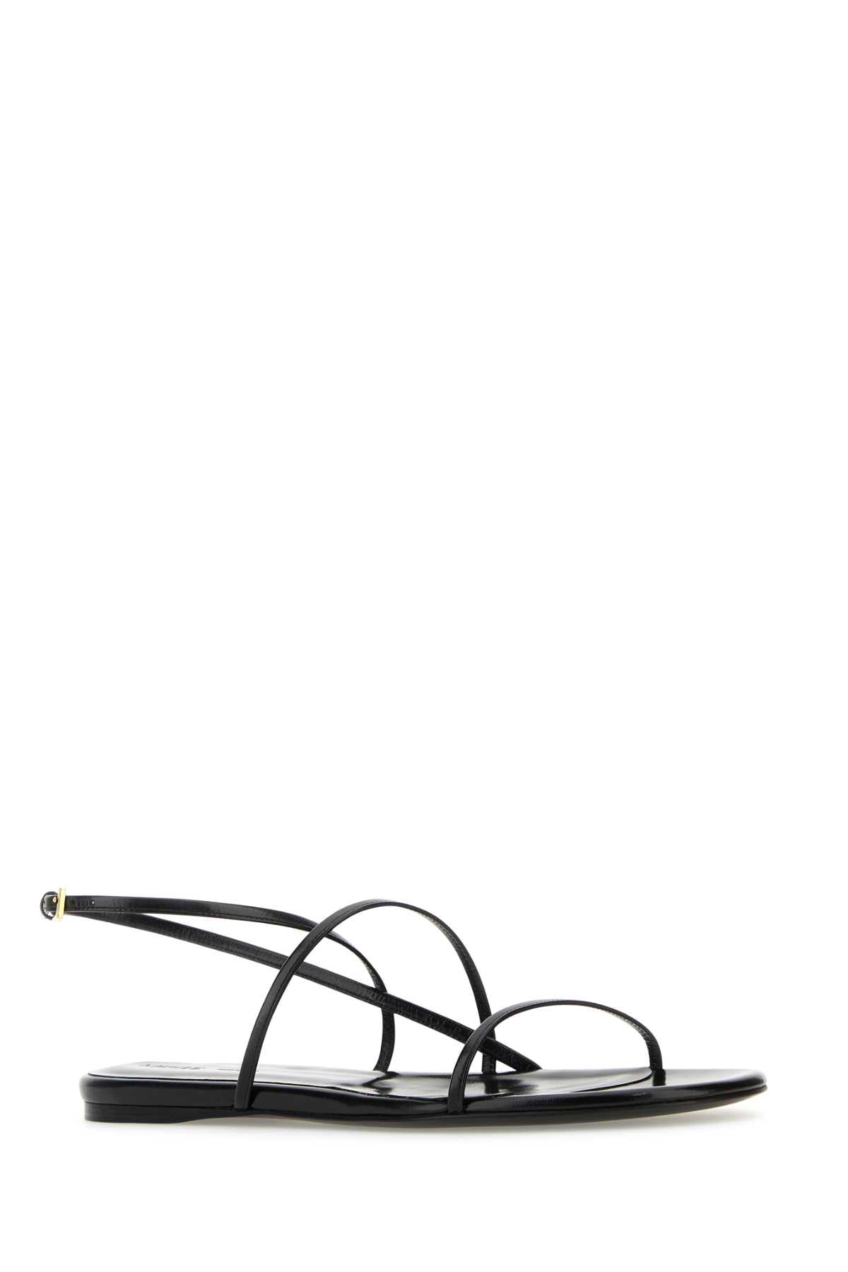 KHAITE Leather Loop Sandals