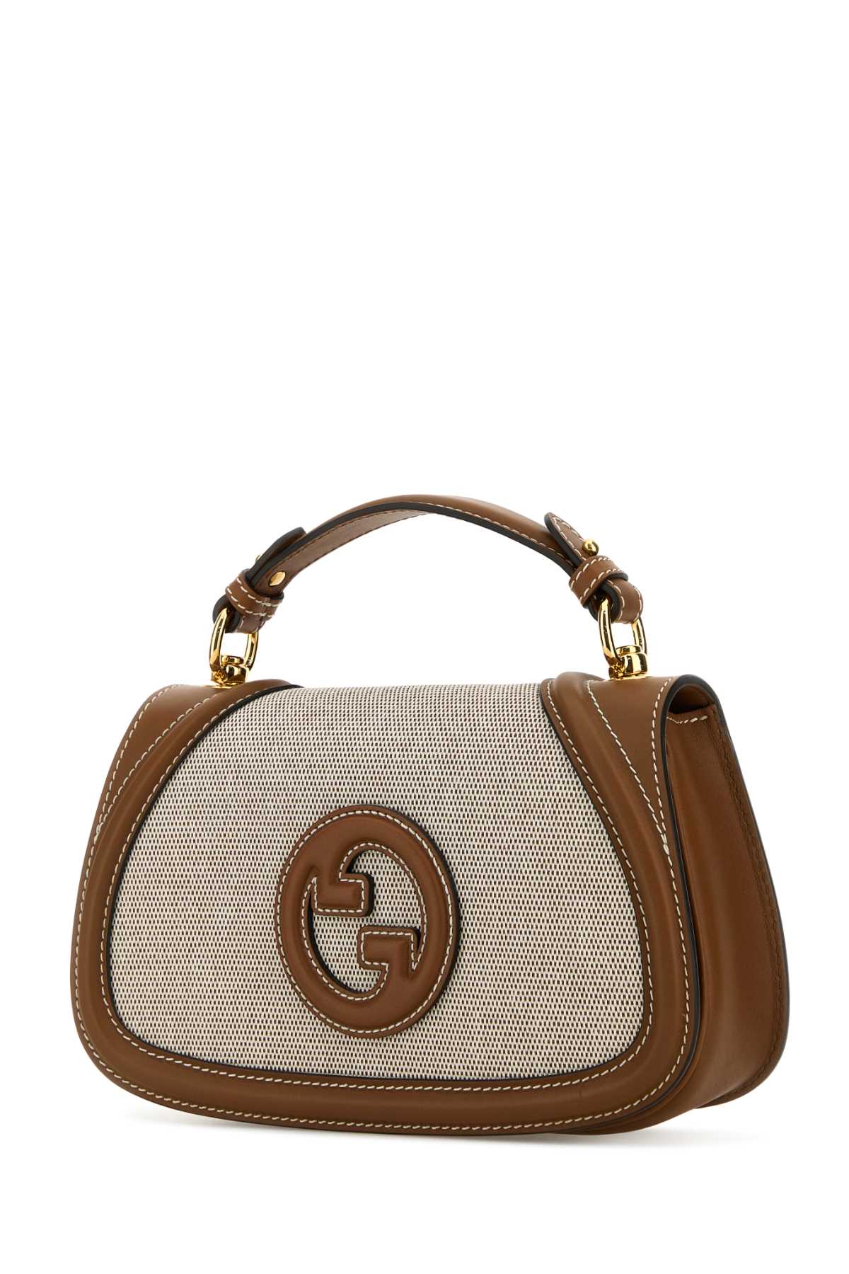 GUCCI Two-tone Canvas and Leather Mini Handbag