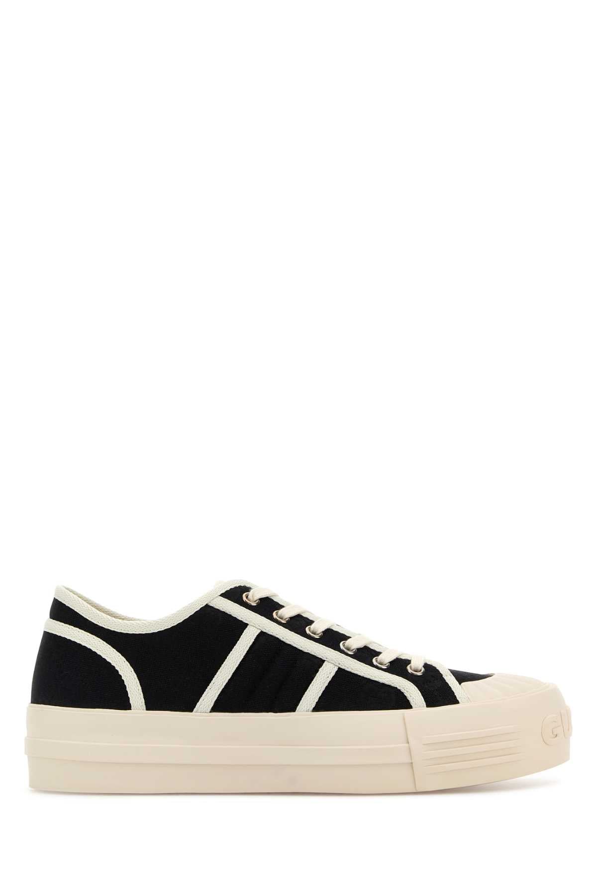 GUCCI Women's Black Canvas Sneakers - Spring/Summer 2025 Edition