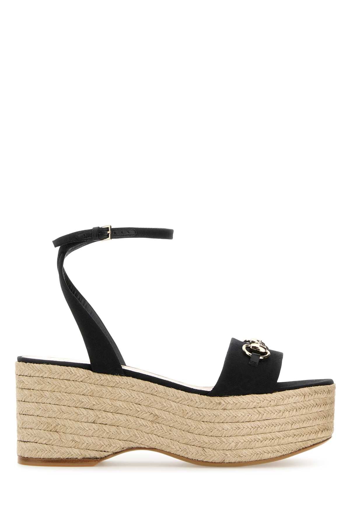 GUCCI Chic GG Fabric Wedges - 7.5 cm Height