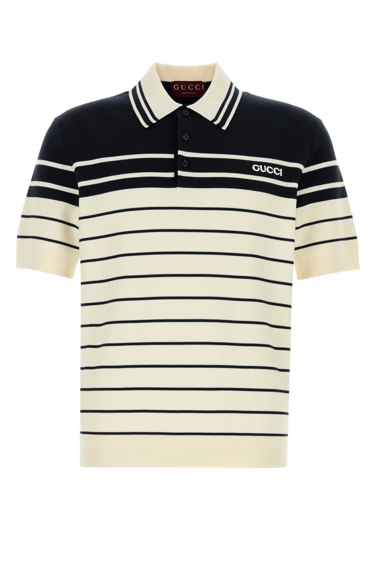 GUCCI Stylish Embroidered Cotton Polo Shirt for Men