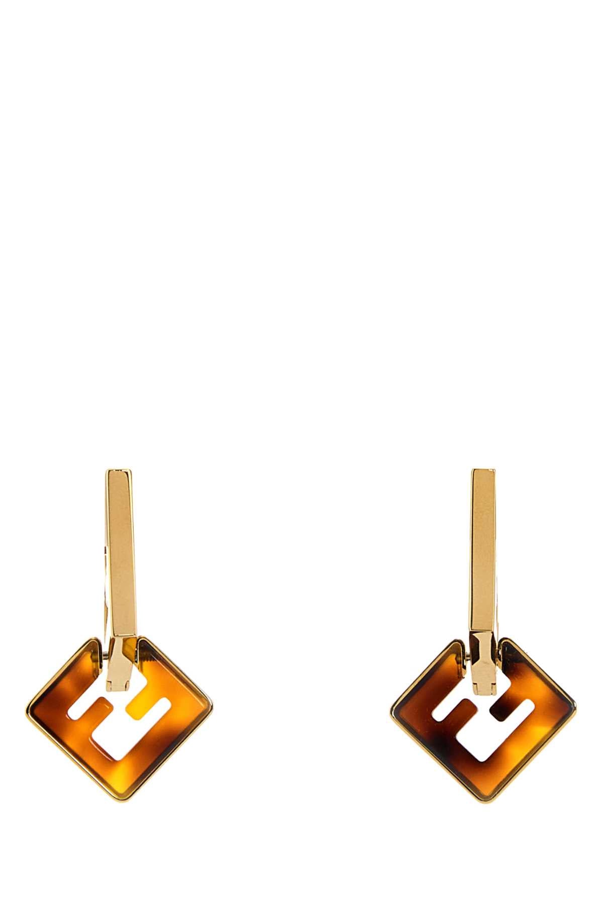 FENDI Mini Printed Plexiglass and Metal Forever Earrings