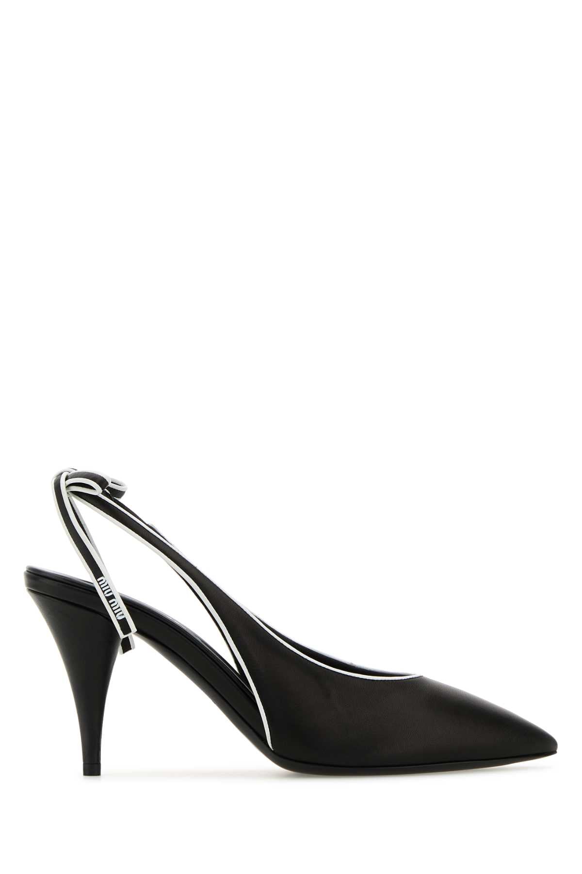 MIU MIU Chic Leather Pumps with 9 cm Heel Height