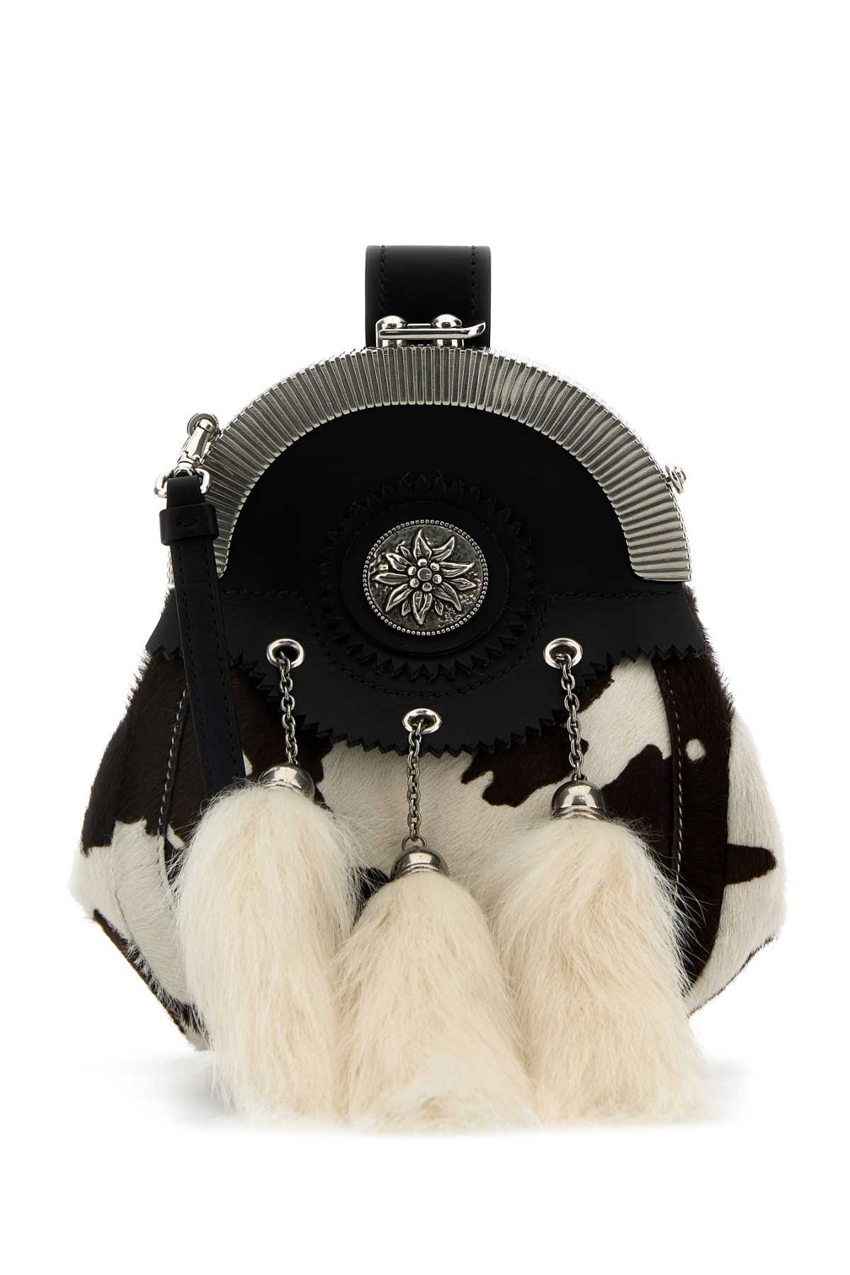 PRADA Mini Printed Leather Hair Clutch