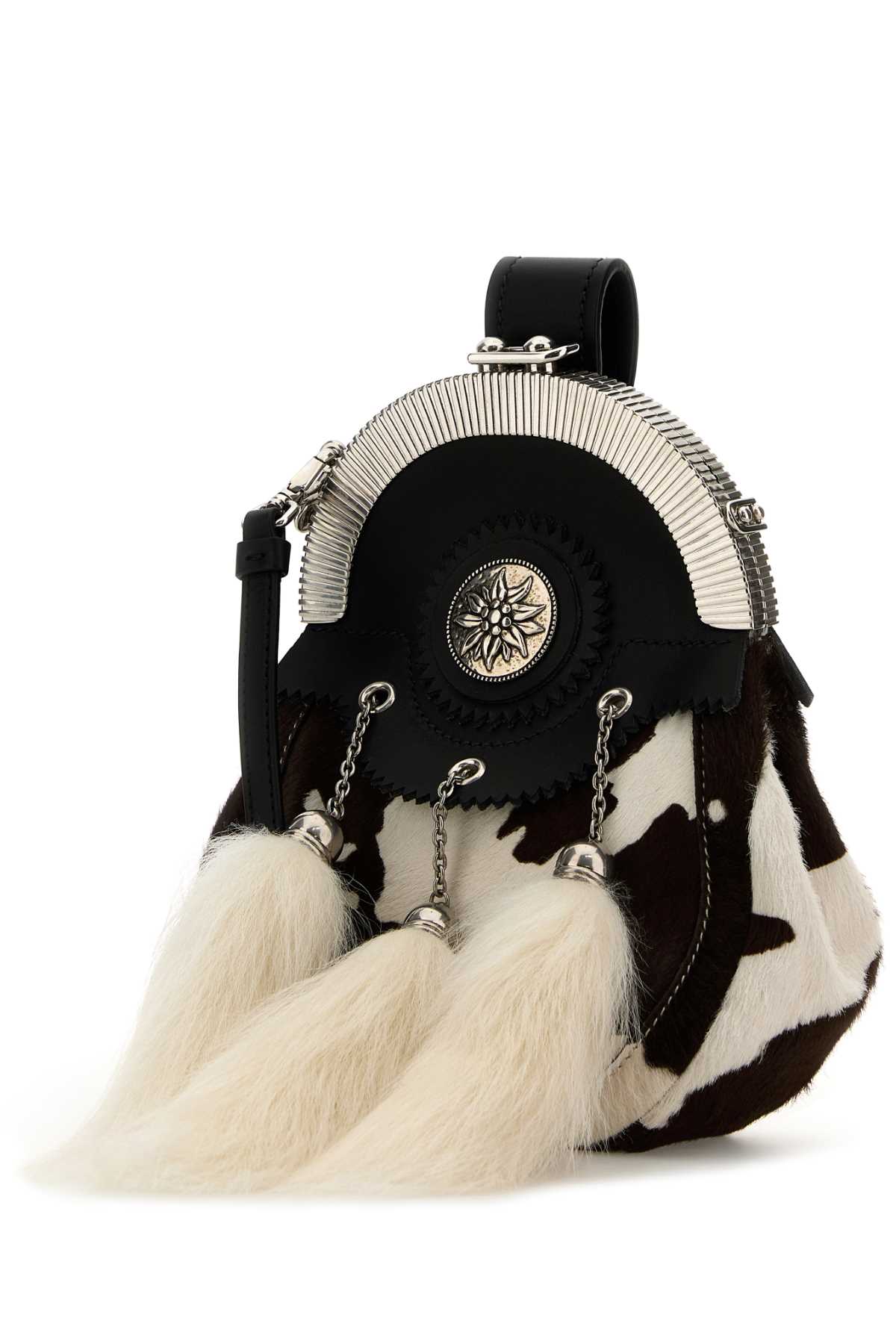 PRADA Mini Printed Leather Hair Clutch