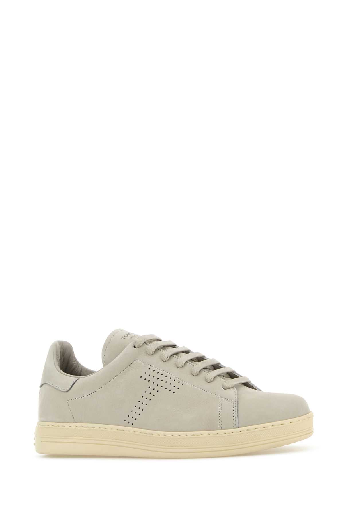 TOM FORD Light Grey Suede Warwick Sneaker Size 10