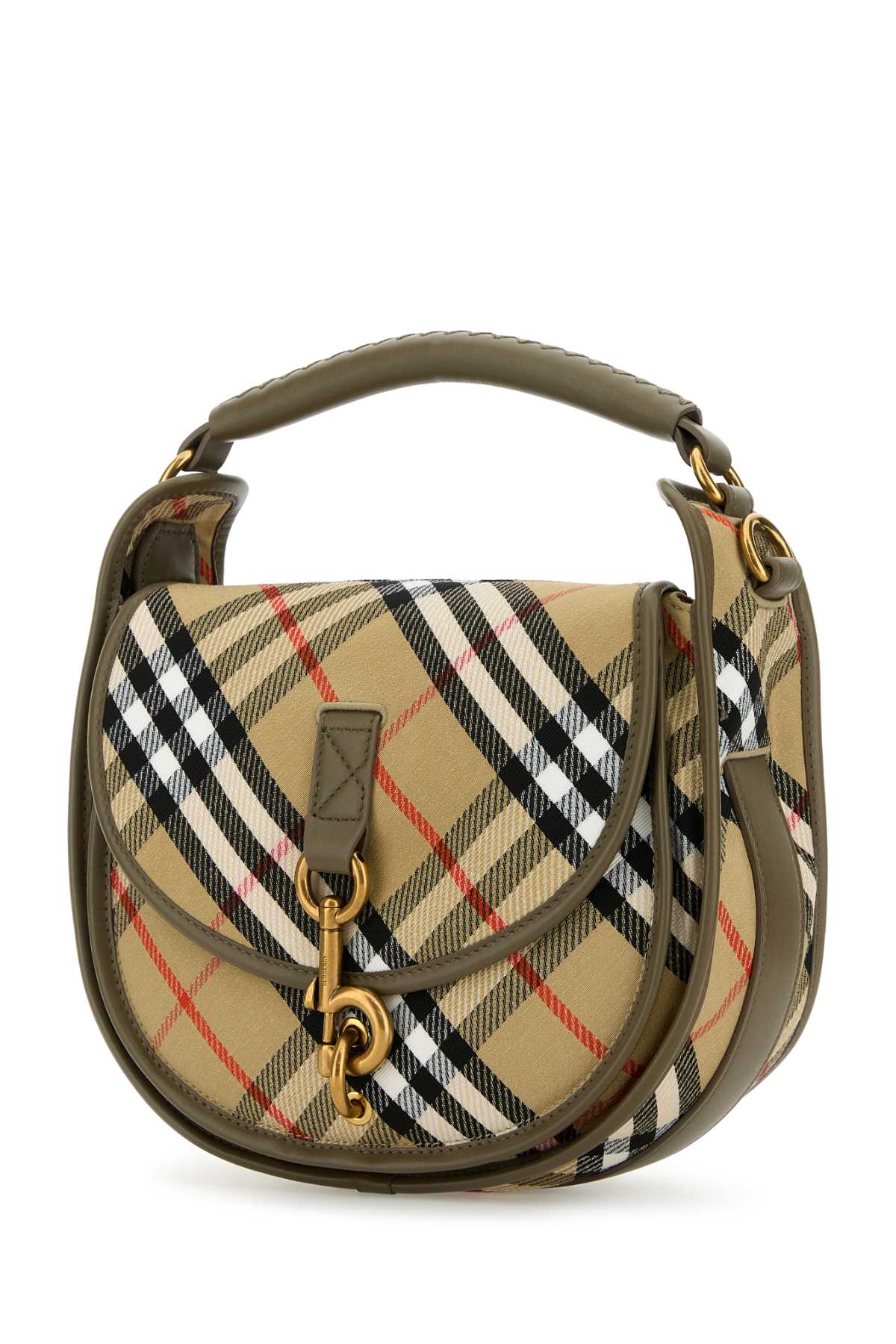BURBERRY Checked Embroidered Mini Handbag - 25 x 22 x 12 cm