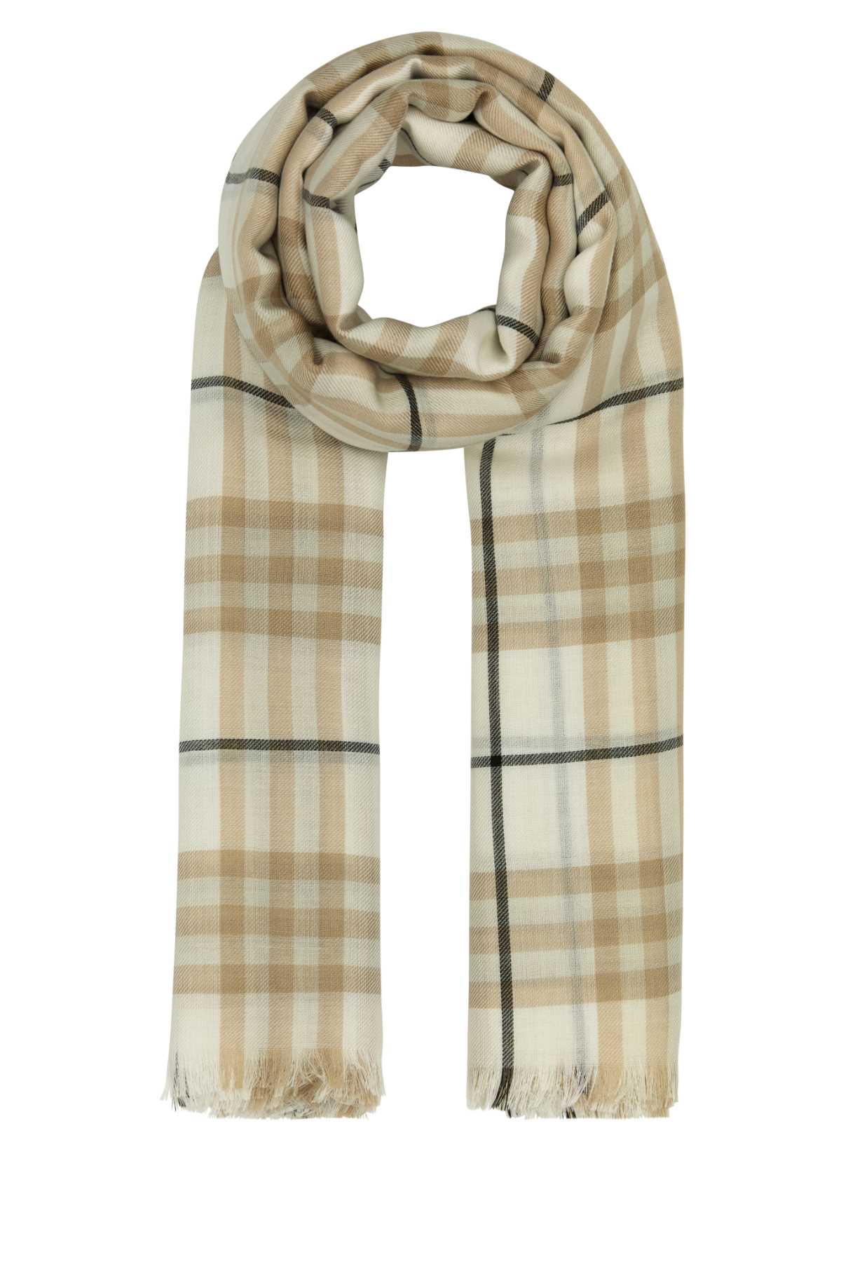 BURBERRY Embroidered Cashmere Blend Scarf - 200 cm x 100 cm