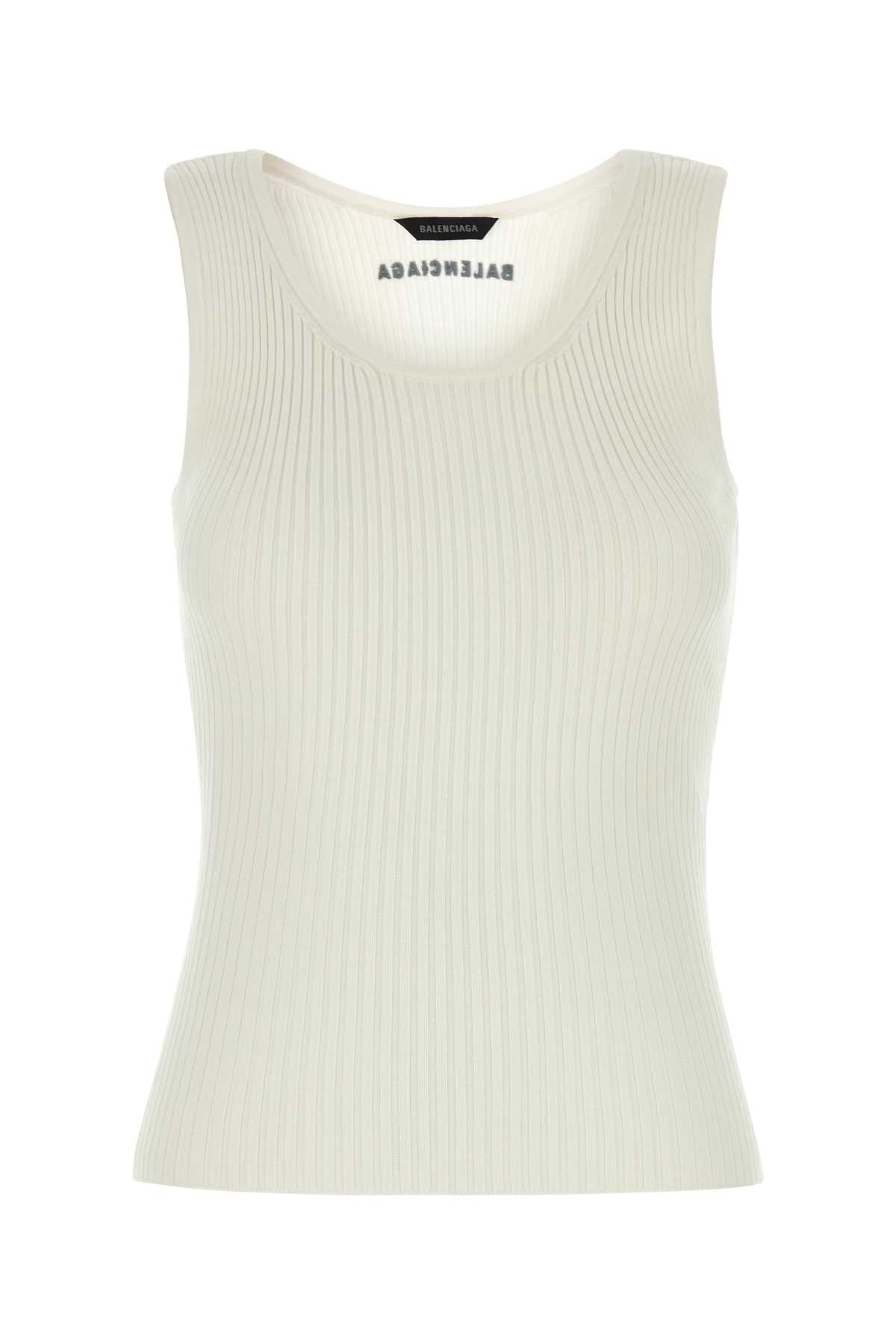 BALENCIAGA Stretch Wool Blend Tank Top for Women