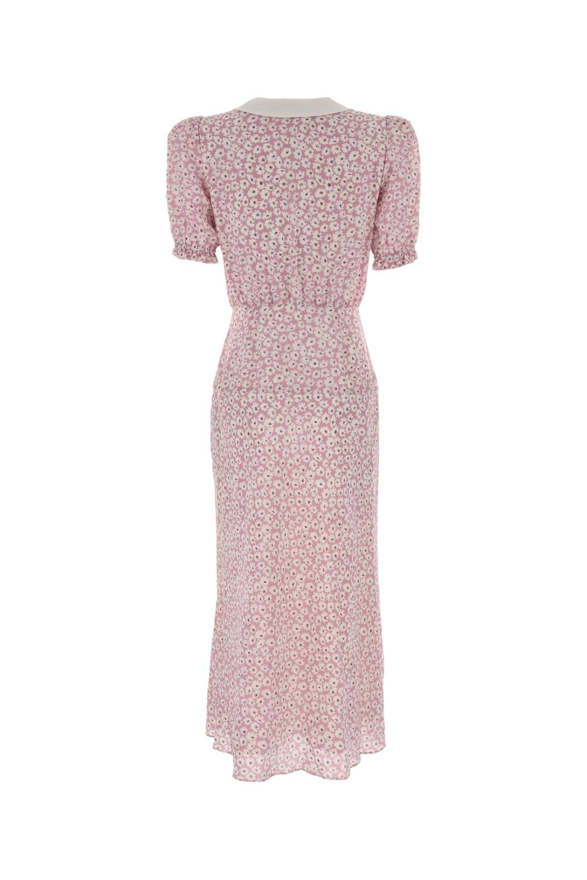 ALESSANDRA RICH Floral Printed Silk Mini Dress for Women