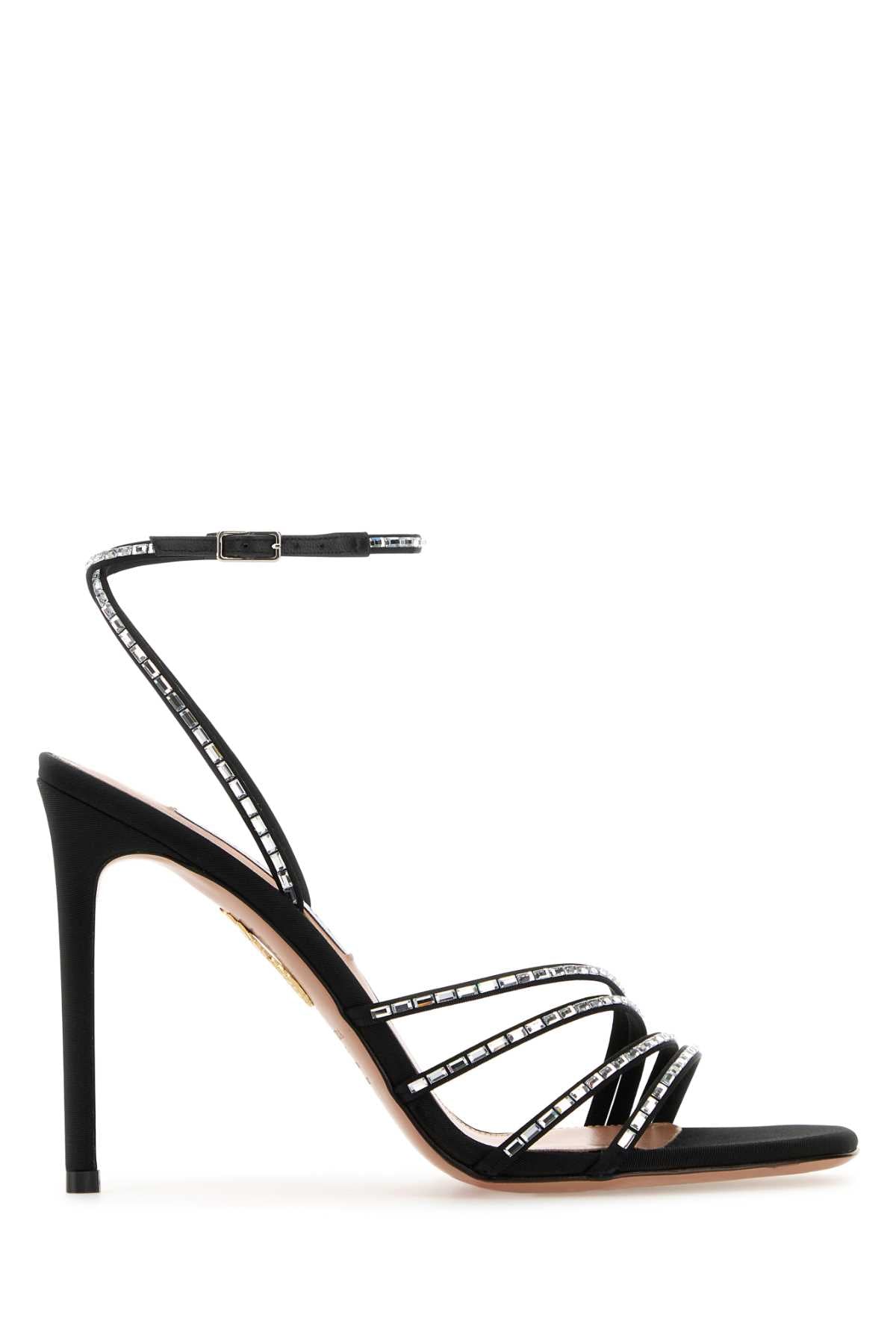 AQUAZZURA Embellished Fabric Mistica Sandals - 10.5 cm Height