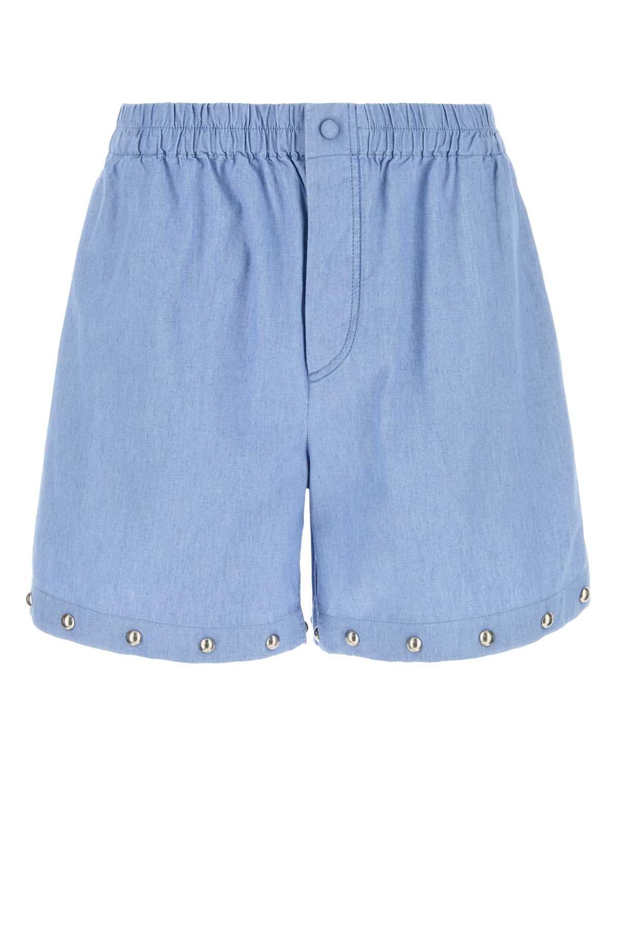 VALENTINO GARAVANI Men's Mini Denim Bermuda Shorts