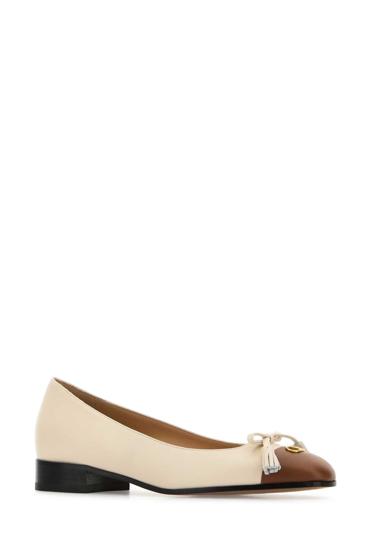 VALENTINO GARAVANI Leather VLogo Signature Ballerinas for Women - Mini Size