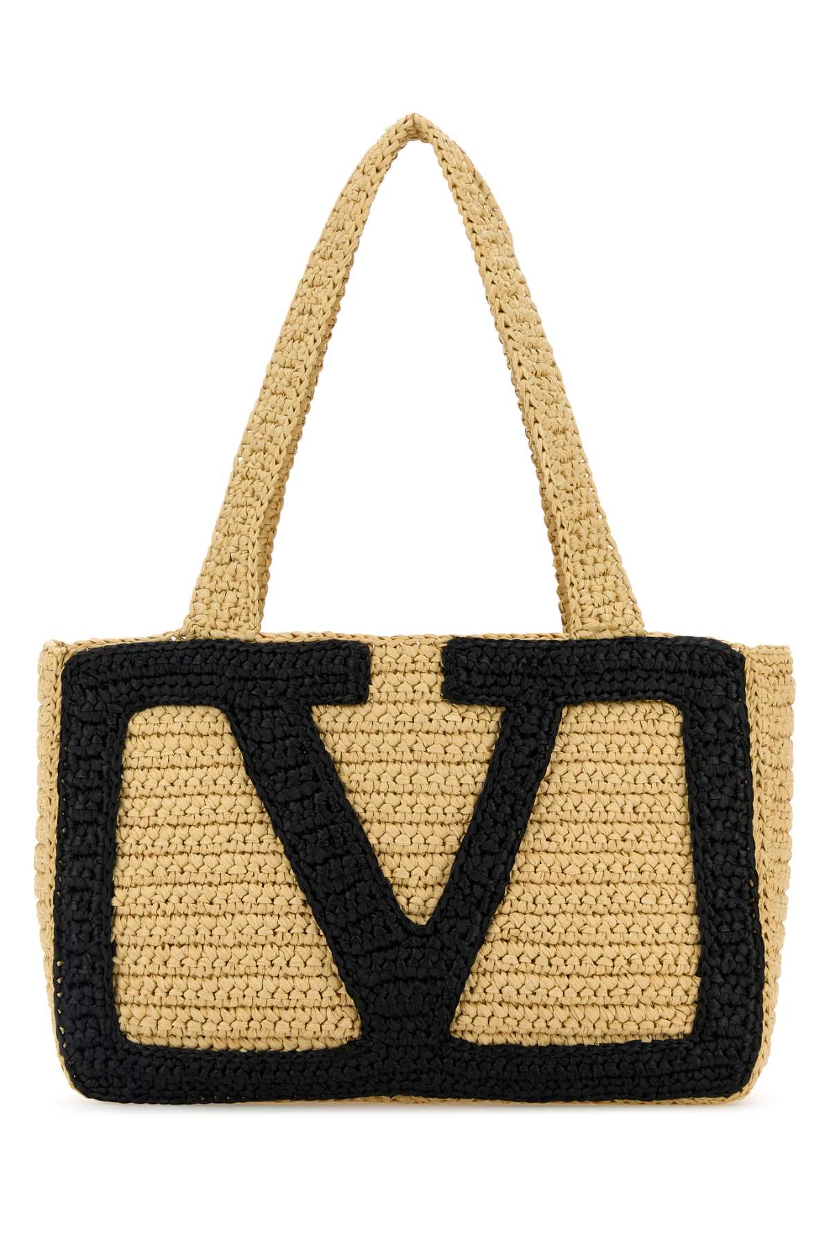 VALENTINO GARAVANI Medium Raffia Viva Superstar Shopping Handbag
