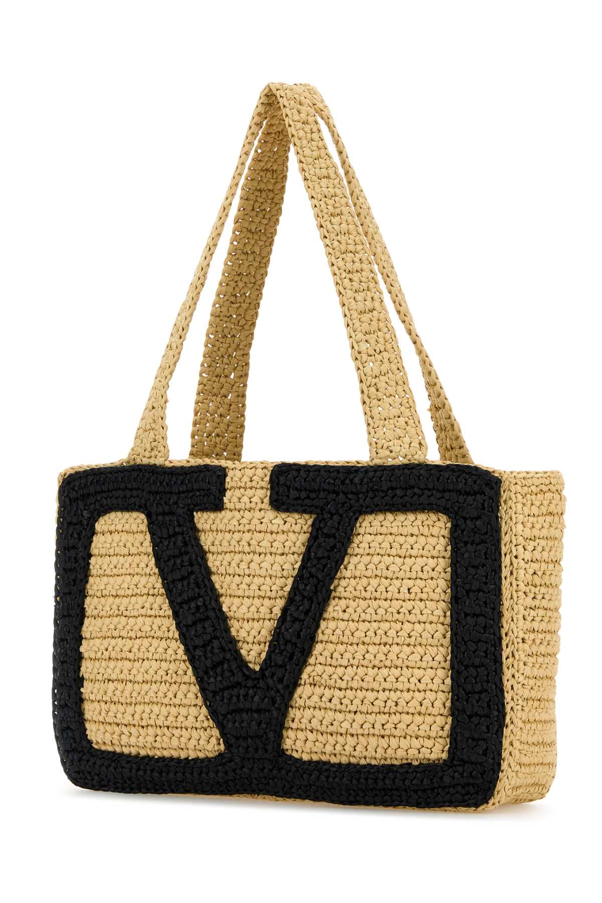 VALENTINO GARAVANI Medium Raffia Viva Superstar Shopping Handbag