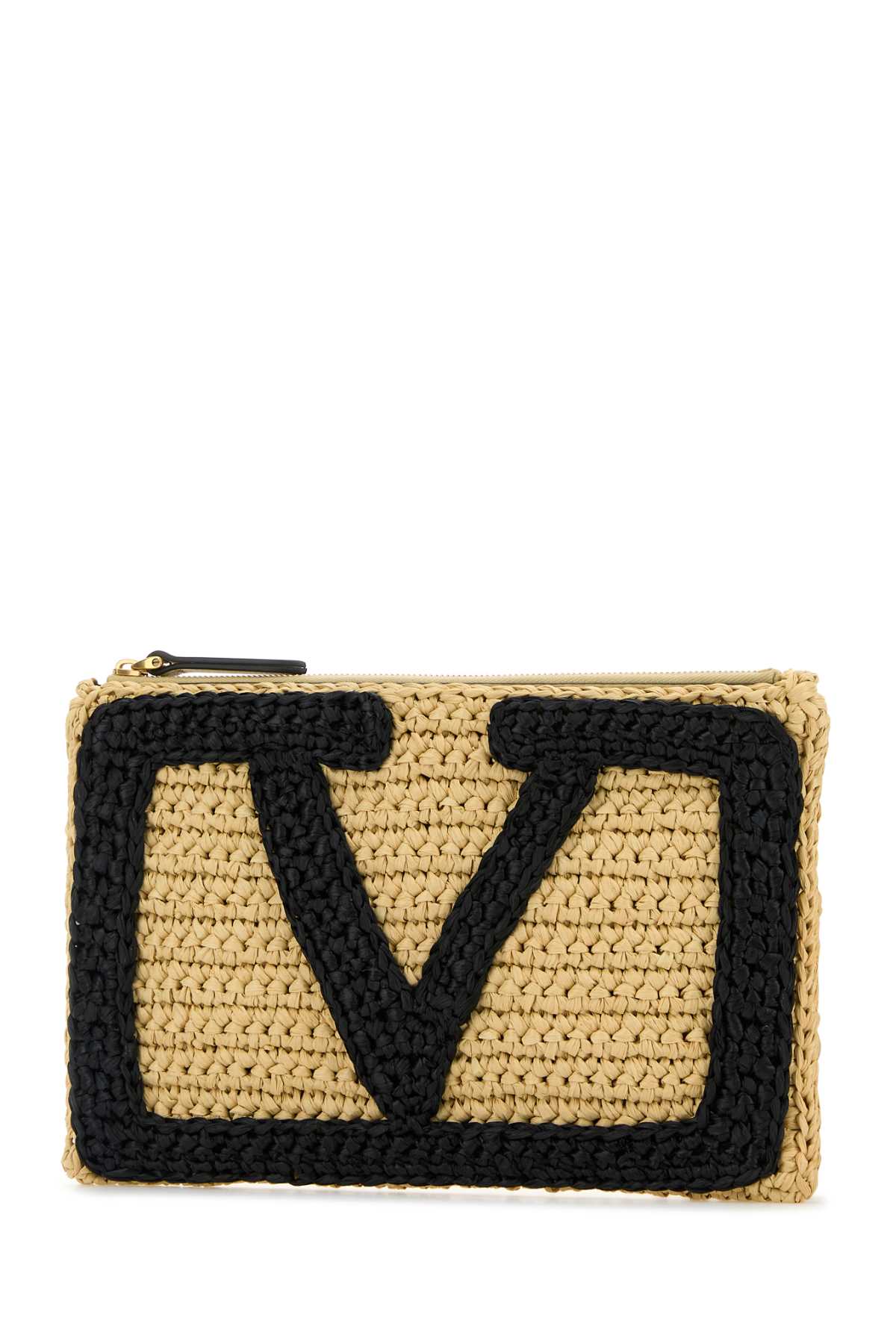 VALENTINO GARAVANI Mini Raffia Viva Superstar Clutch - Elegant and Chic