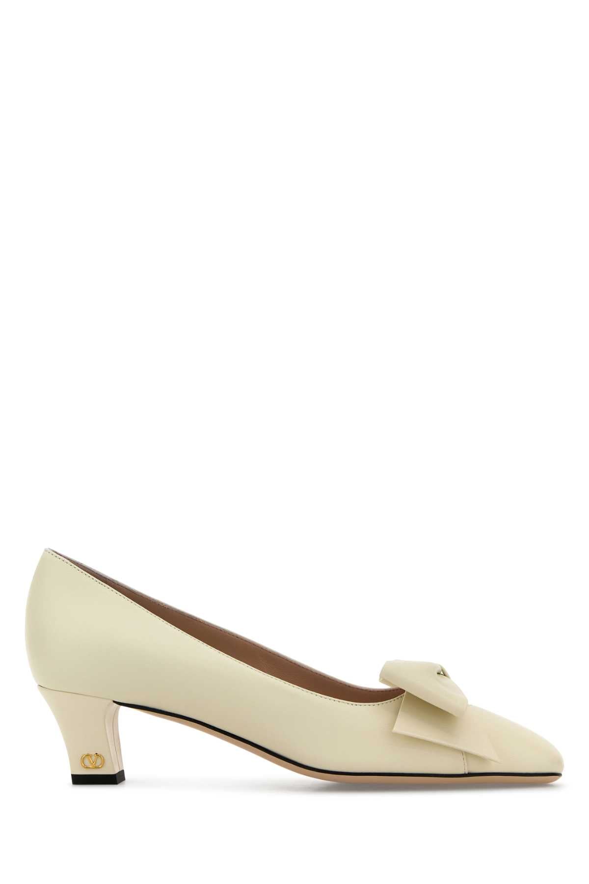 VALENTINO GARAVANI Elegant Leather Bowow Pumps with 4.5 cm Heel