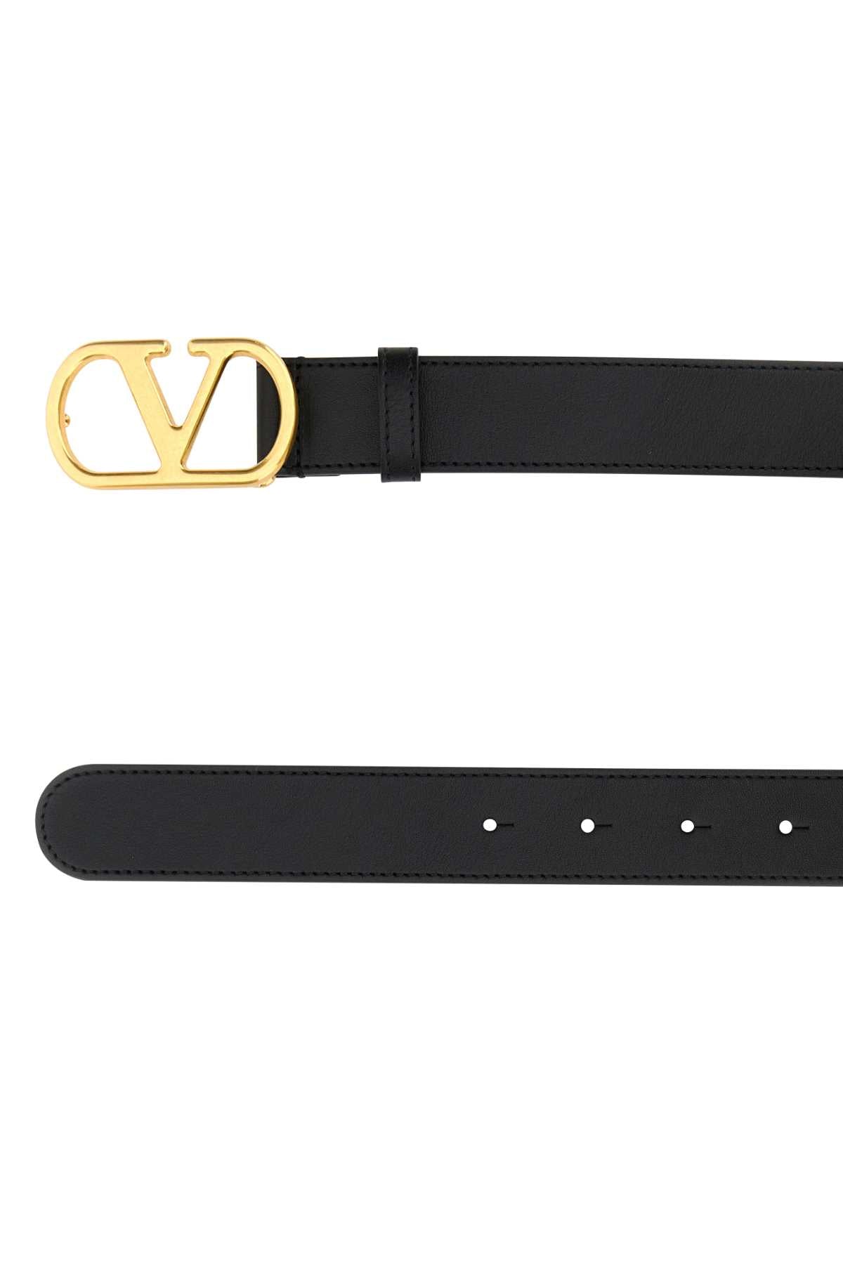 VALENTINO GARAVANI Elegant 3 cm VLogo Women's Leather Belt