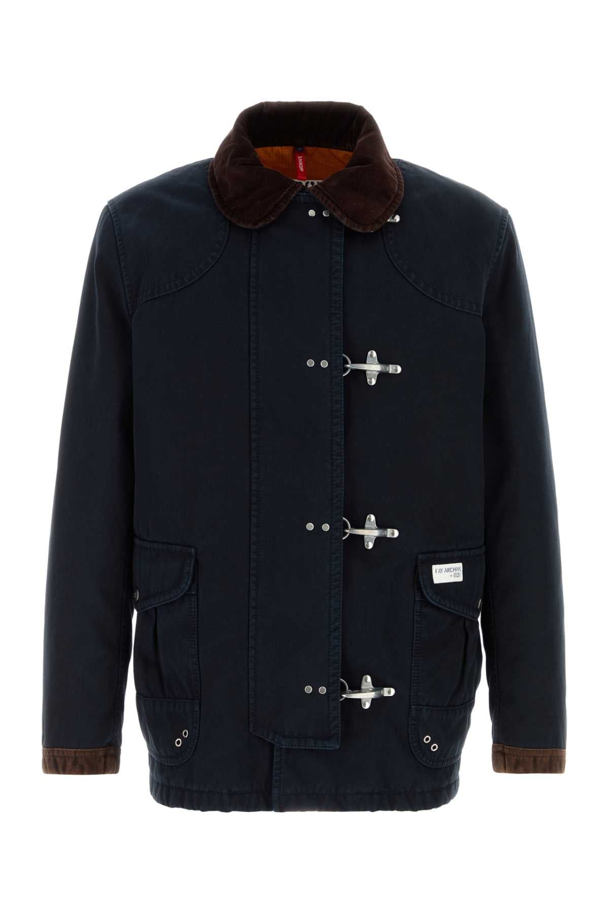FAY Classic Canvas Jacket for Men - Perfect for Winter 2025