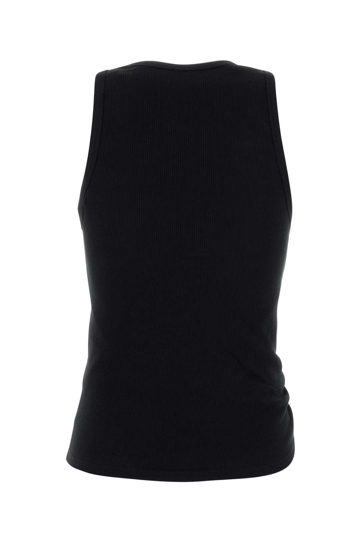 RABANNE Ribbed Tank Top with Metal Piercing Detail - Size 42 IT