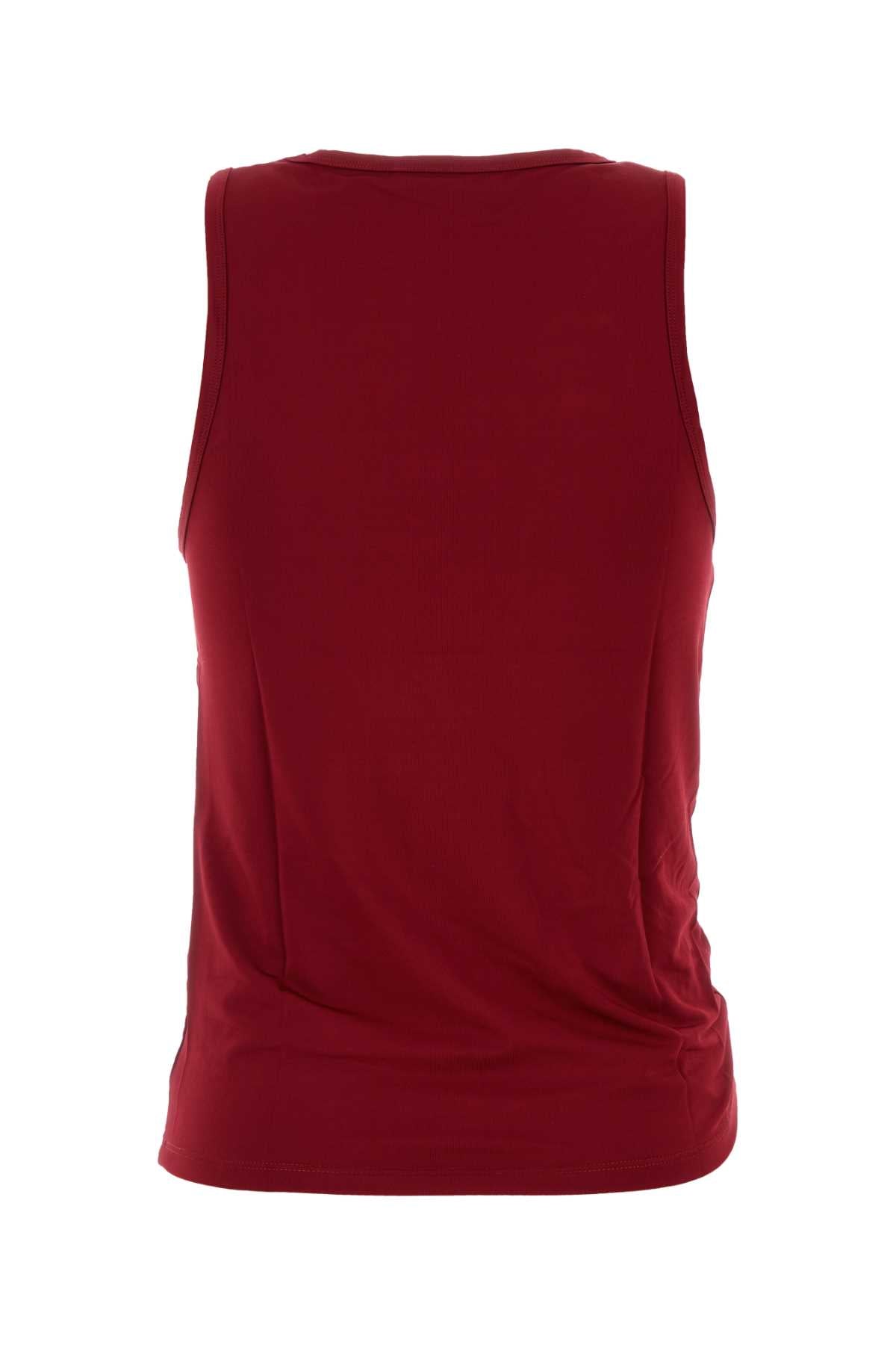 RABANNE Burgundy Stretch Viscose Mini Top for Women