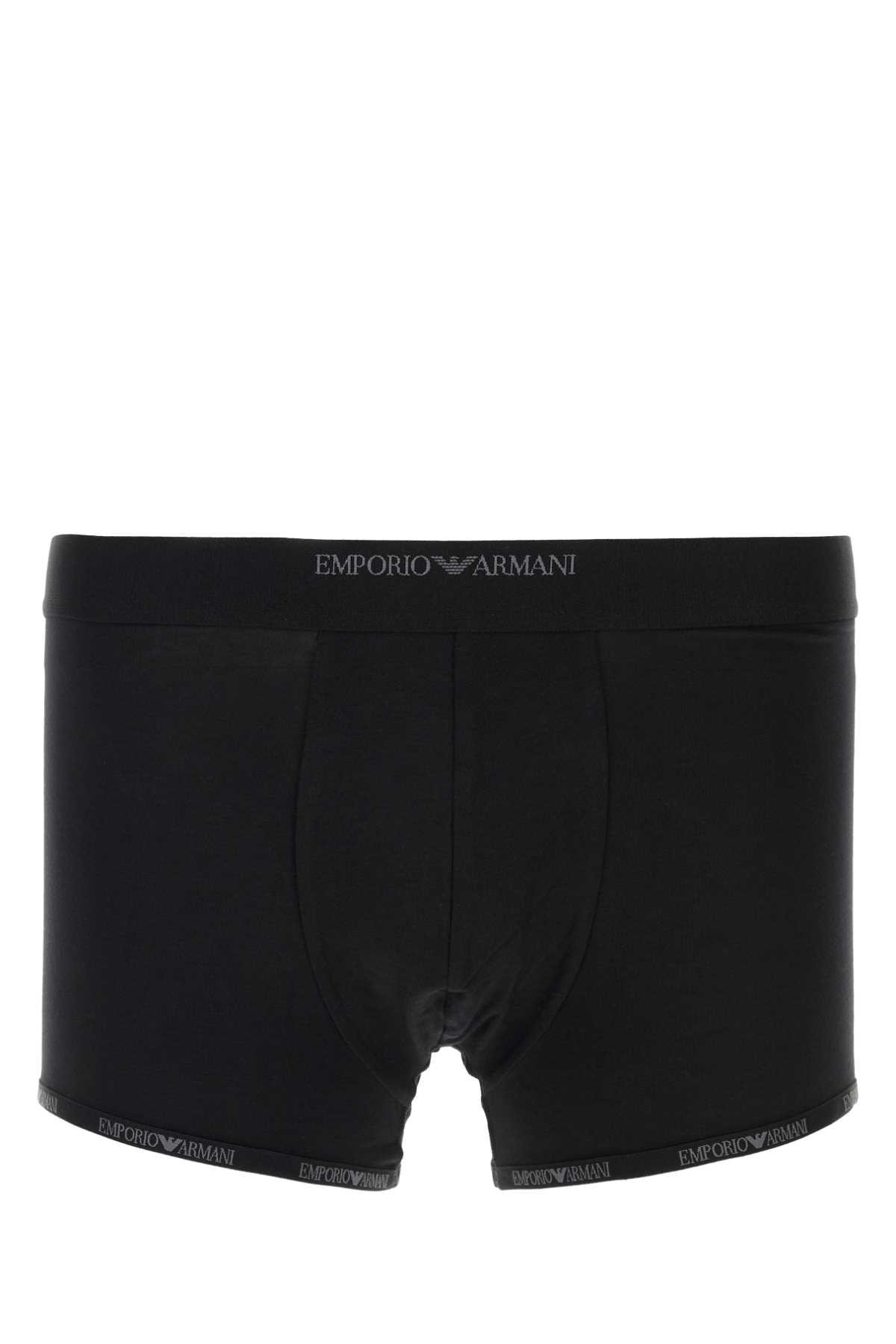 EMPORIO ARMANI Stretch Cotton Boxer Set for Men