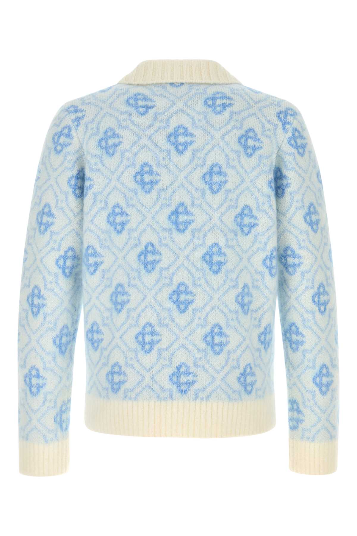 CASABLANCA Embroidered Nylon Blend Cardigan