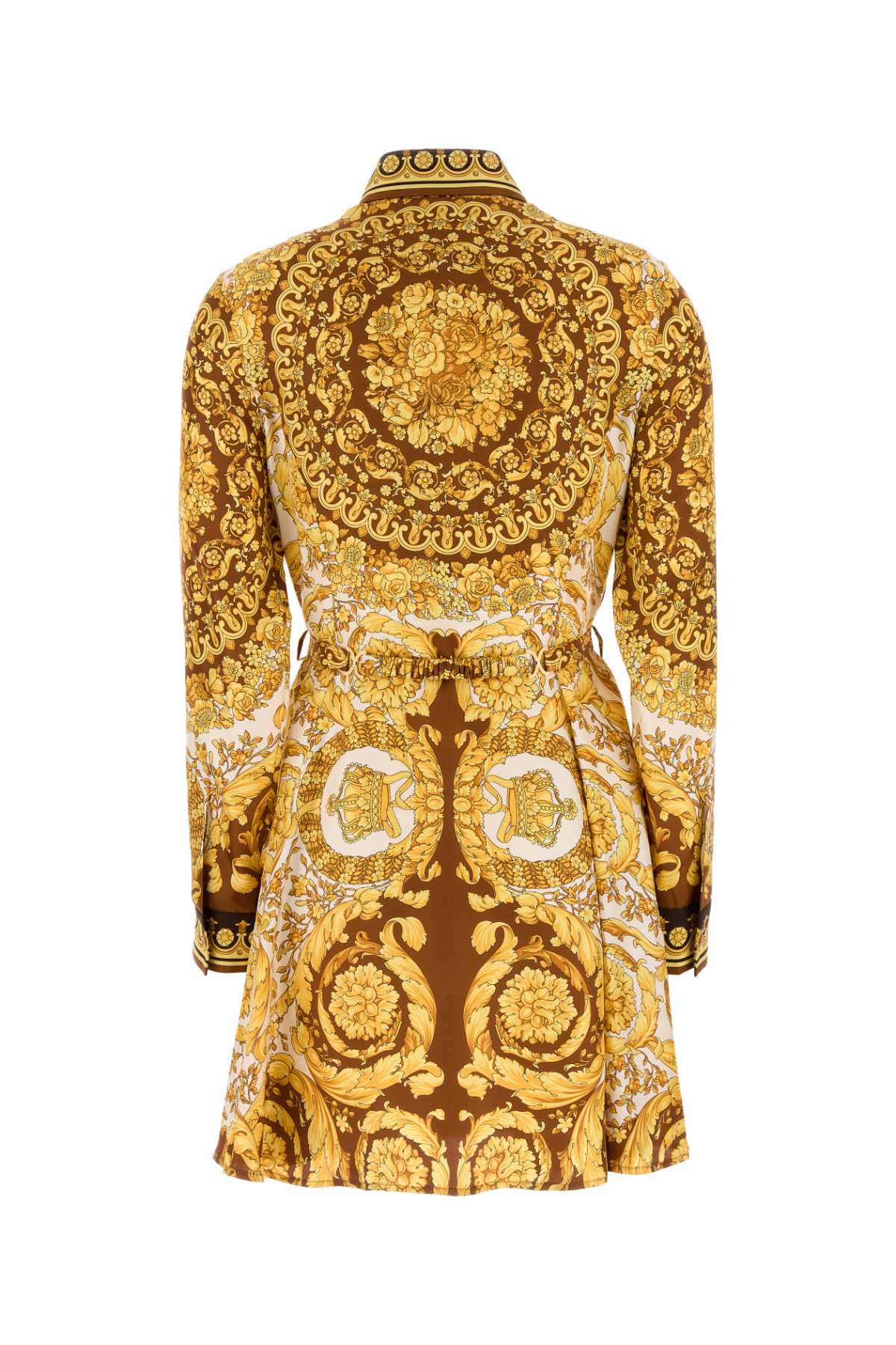 VERSACE Printed Twill Mini Shirt Dress for Women