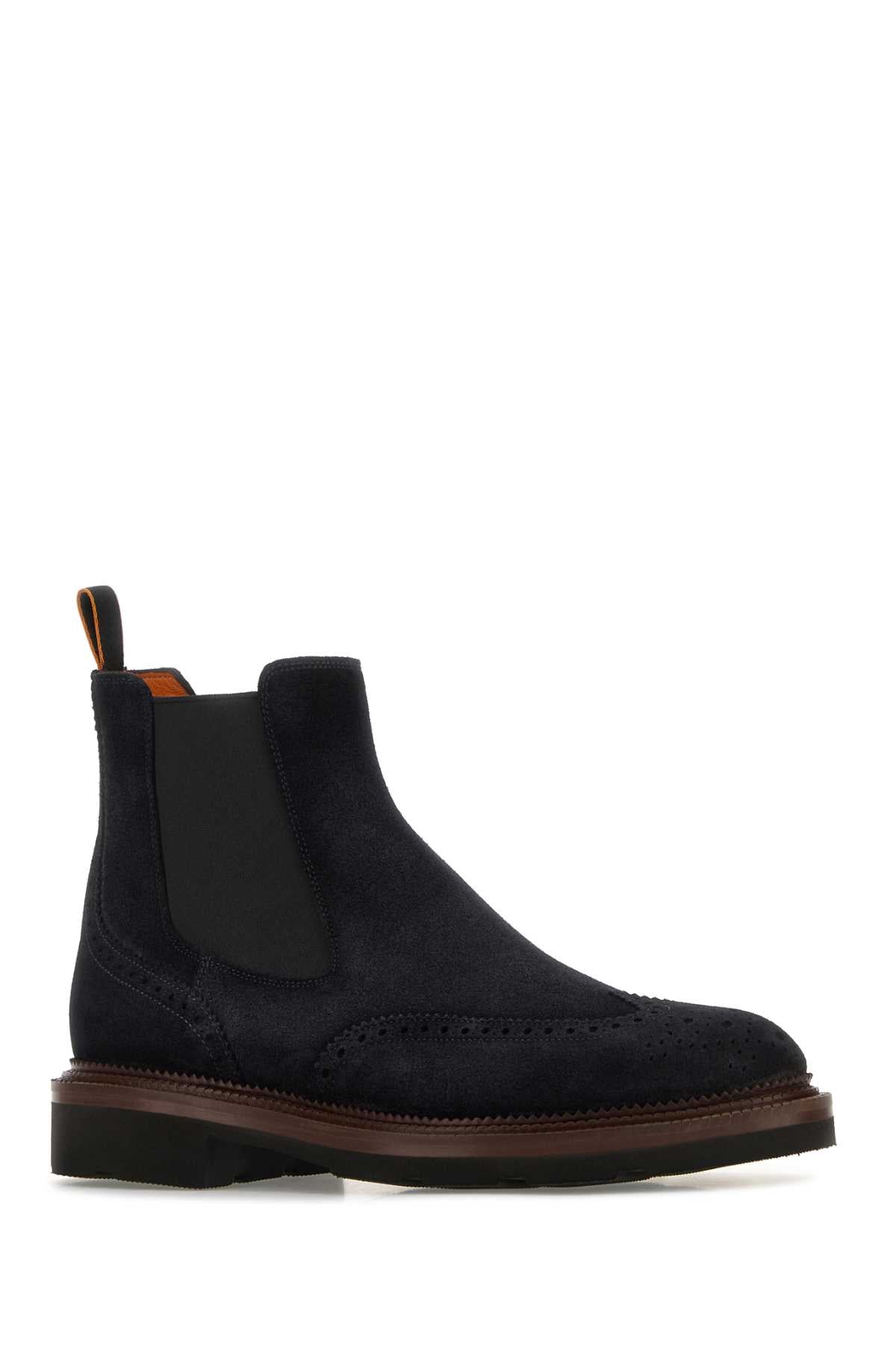 SANTONI Suede Kalama Ankle Boots