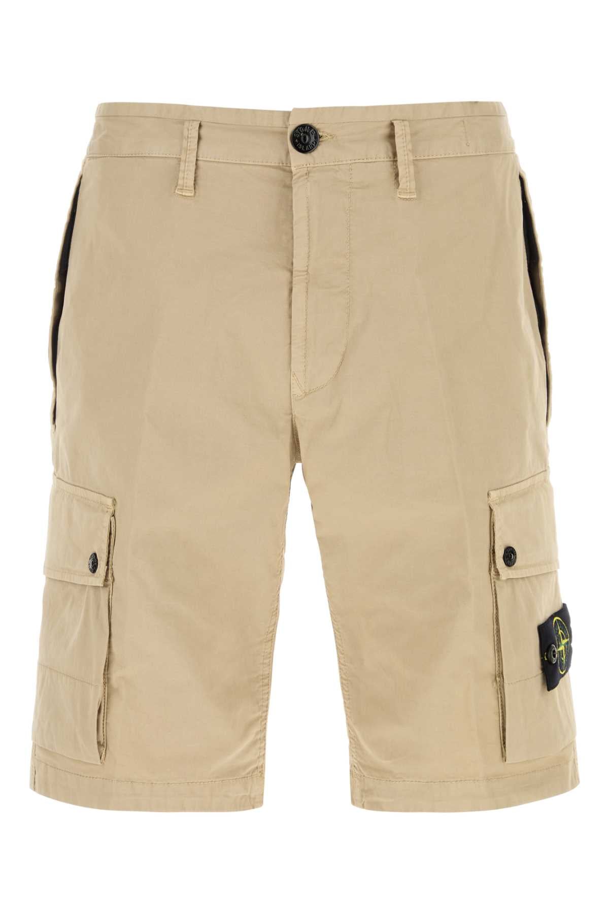 STONE ISLAND Versatile Stretch Cotton Bermuda Shorts for Men