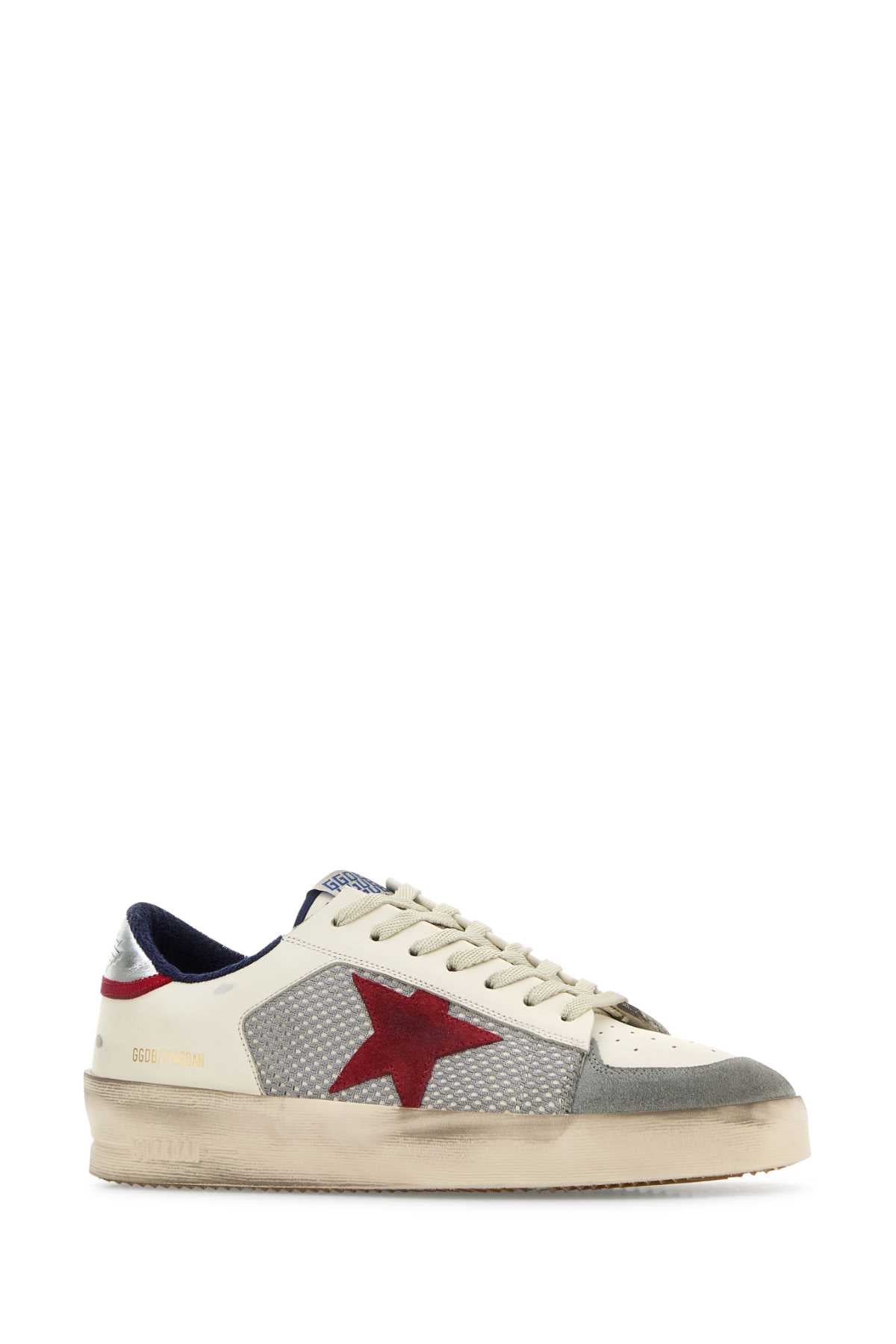 GOLDEN GOOSE DELUXE BRAND Multicolor Leather and Mesh Stardan Sneaker for Men