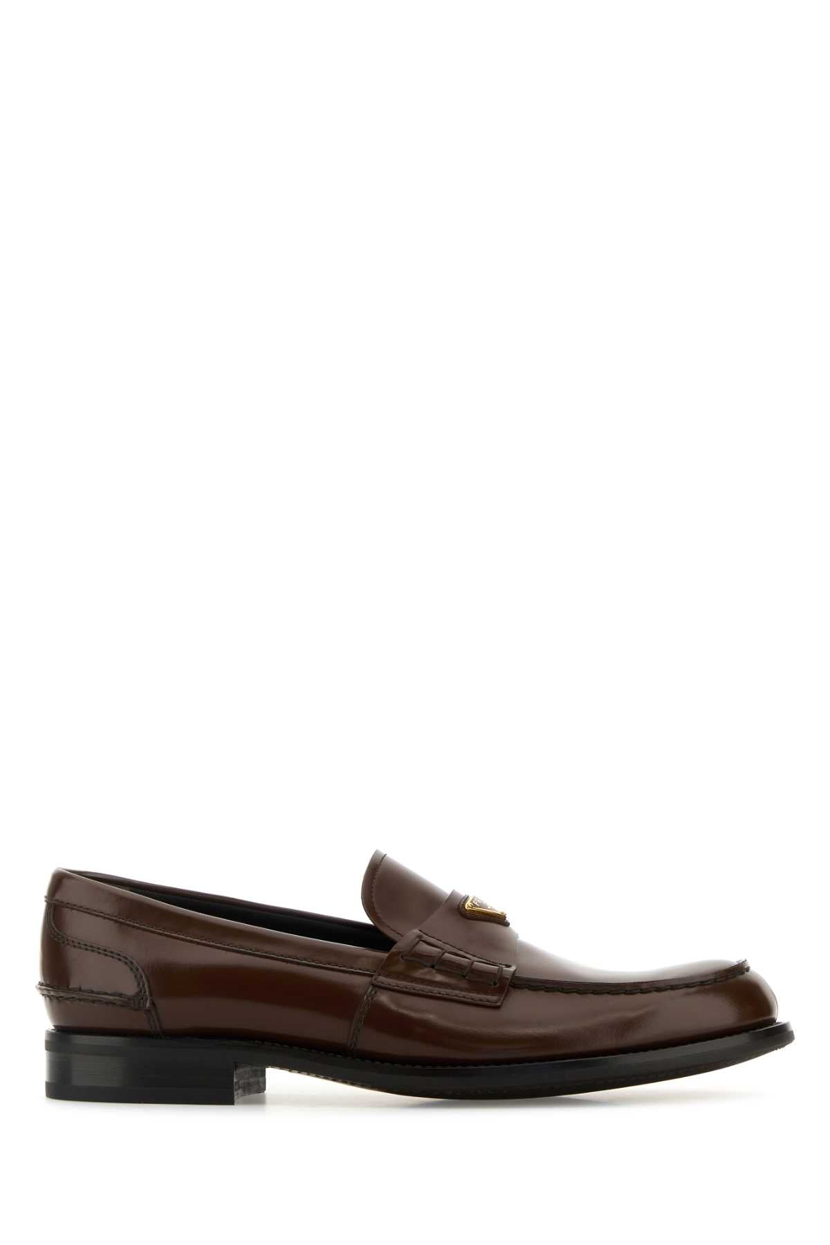 PRADA Refined Leather Loafers for Men