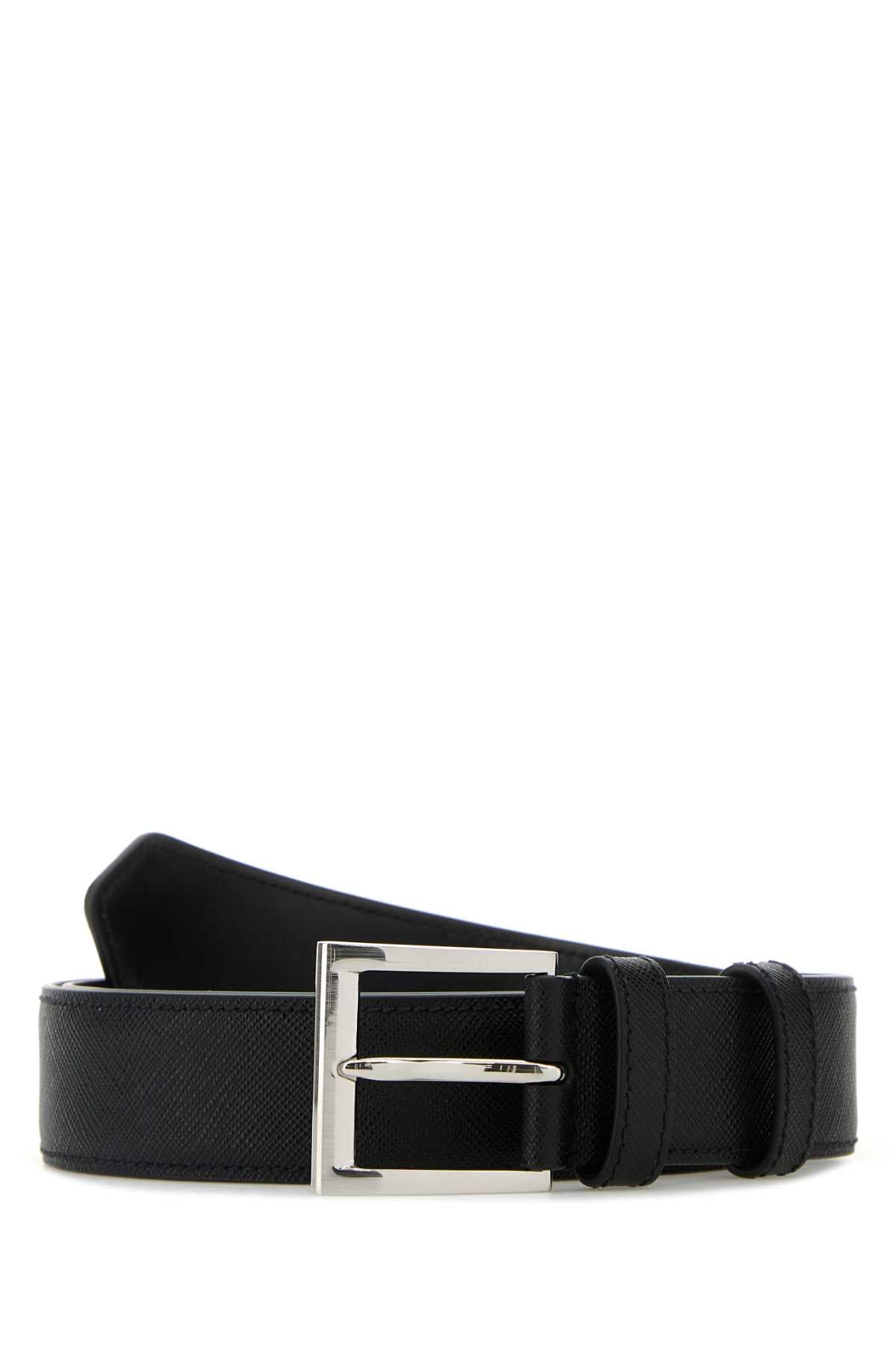 PRADA Elegant Leather Belt - 4 cm Width