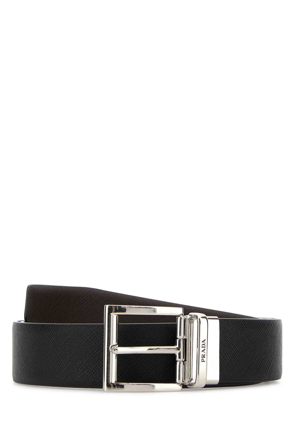 PRADA Reversible Leather Belt - 3.5 cm