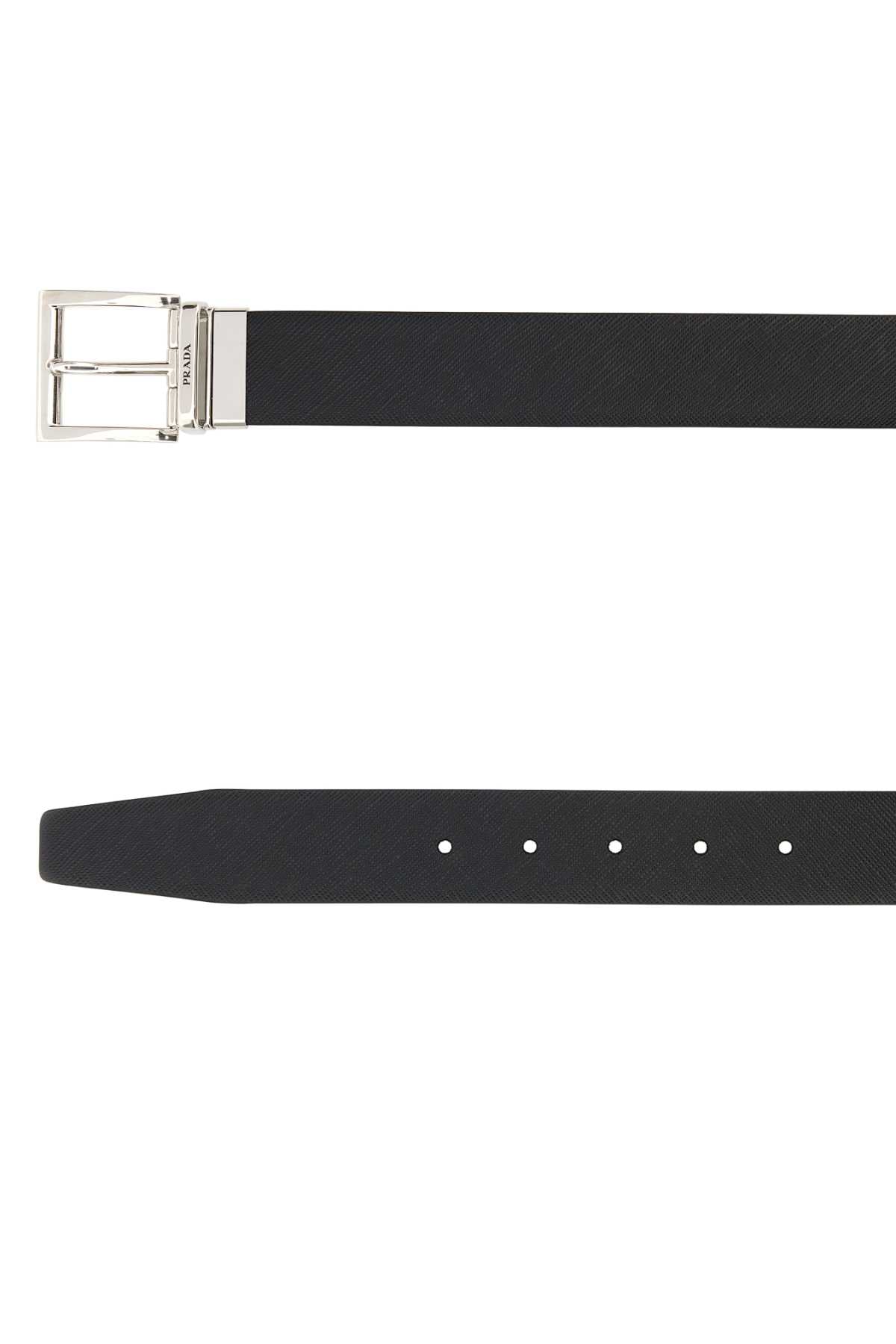 PRADA Reversible Leather Belt - 3.5 cm