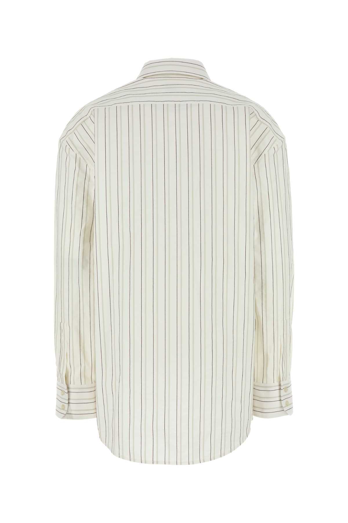 SAINT LAURENT Oversized Embroidered Cotton Shirt for Women
