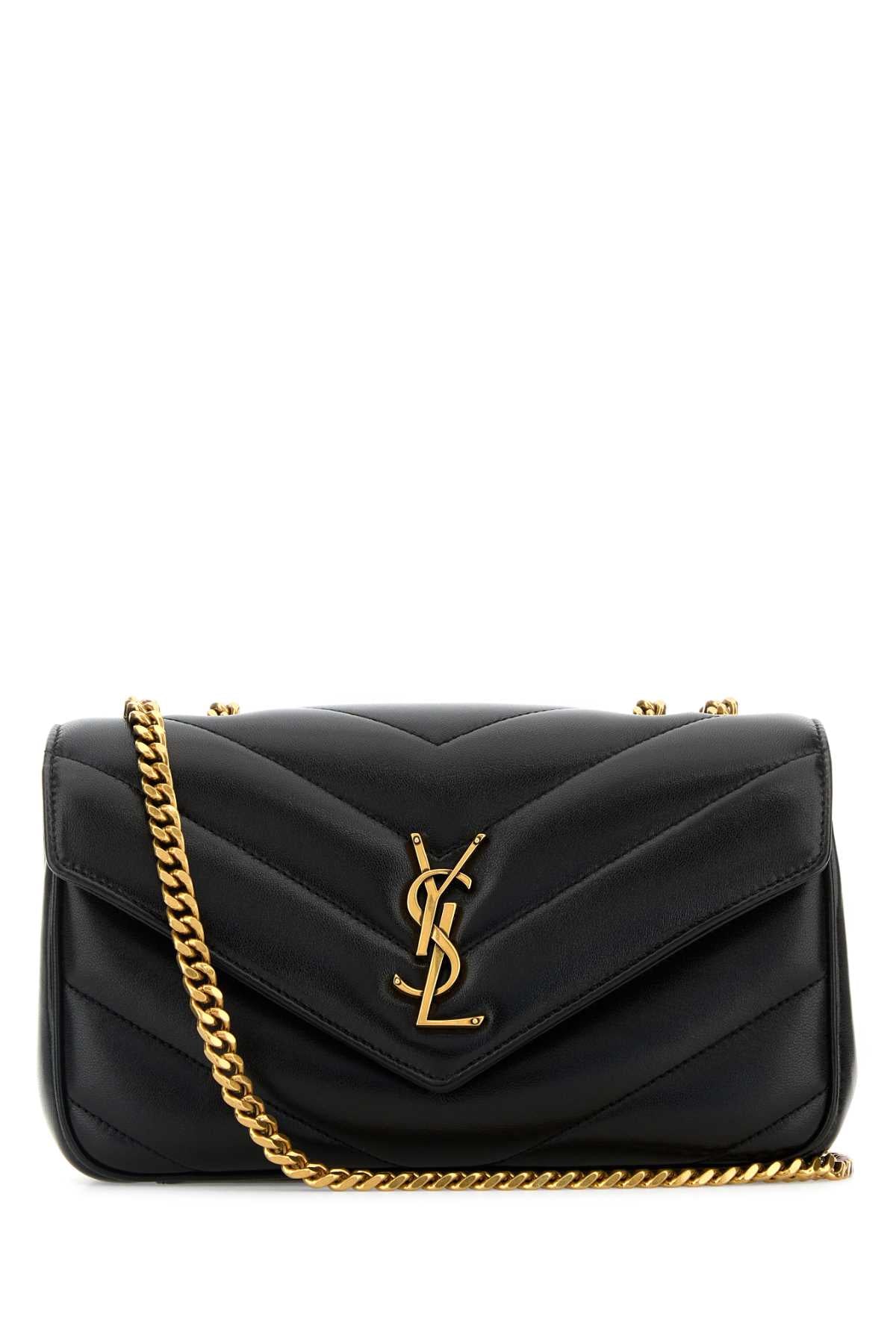 SAINT LAURENT Mini Leather LouLou Shoulder Handbag