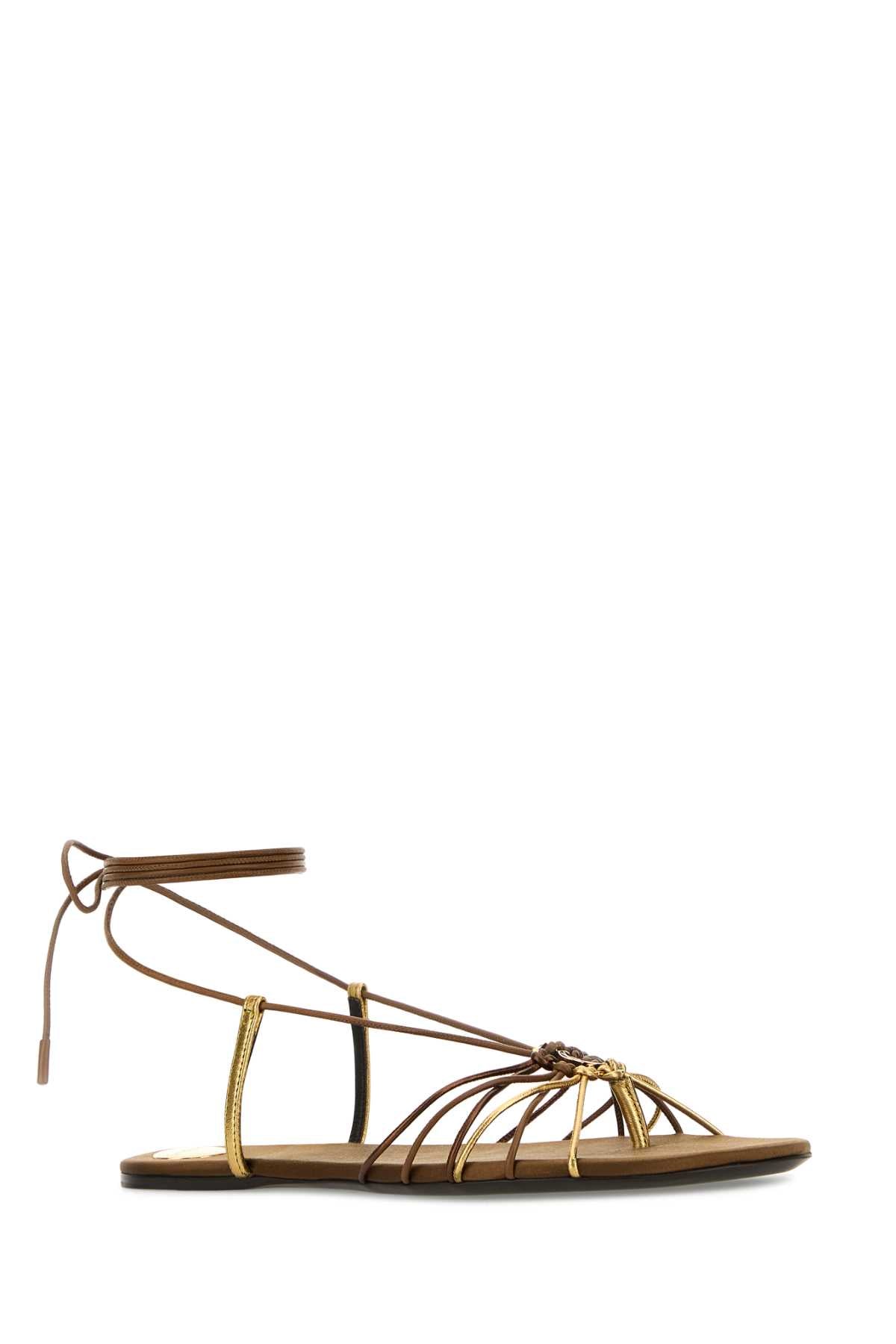 SAINT LAURENT Women's Leather Babylone Sandals