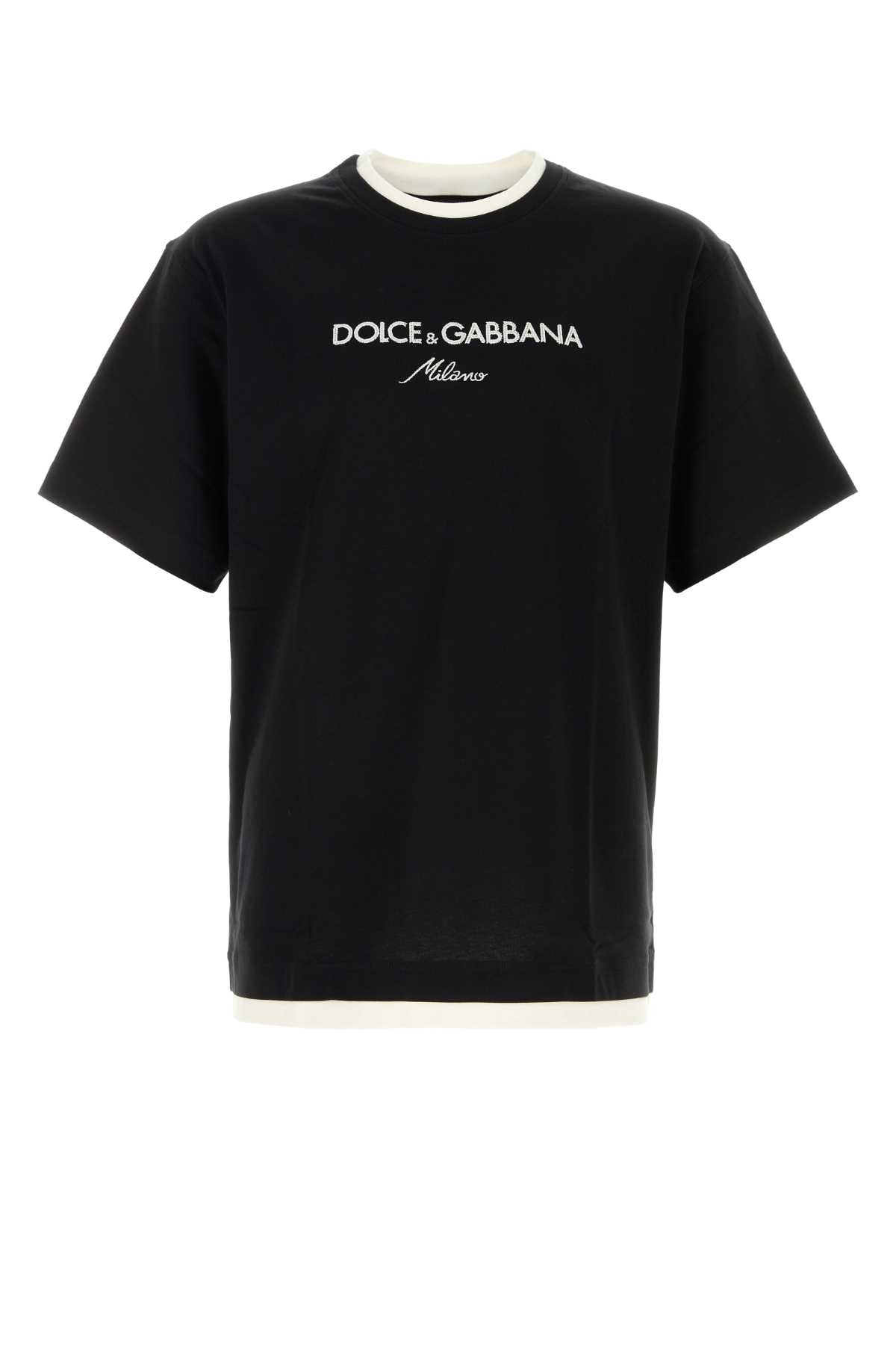 DOLCE & GABBANA Classic Black Cotton T-Shirt for Men