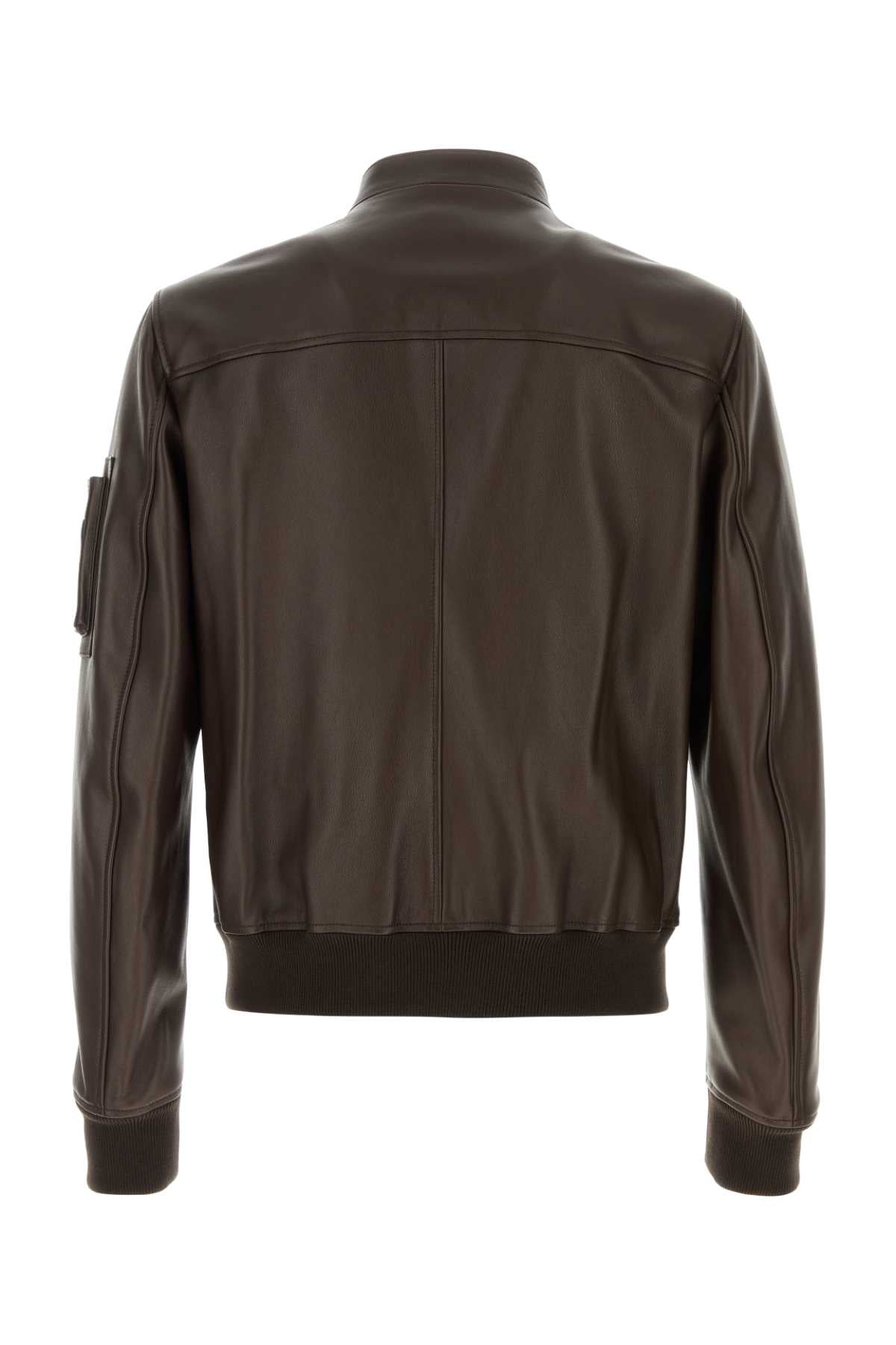 DOLCE & GABBANA Men's Leather Jacket - Classic Style