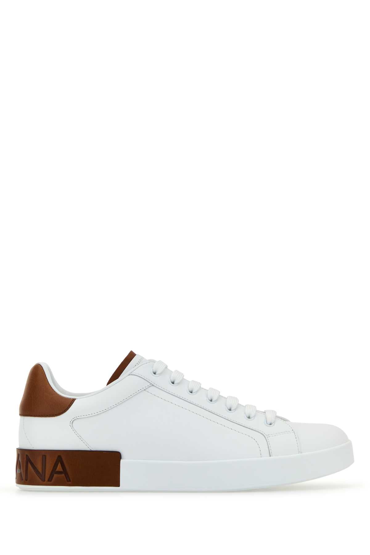 DOLCE & GABBANA Portofino Leather Sneakers - Men's 25W