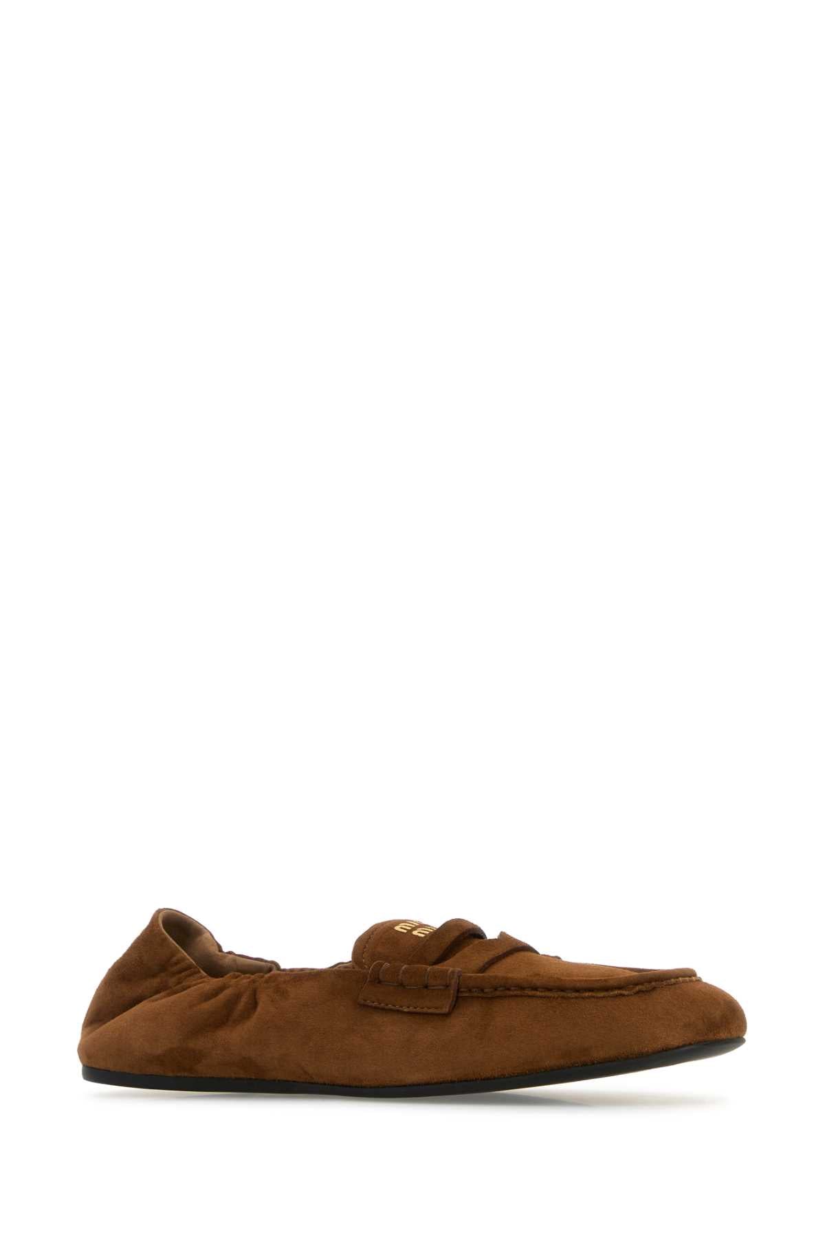 MIU MIU Chic Suede Leather Loafers for Women