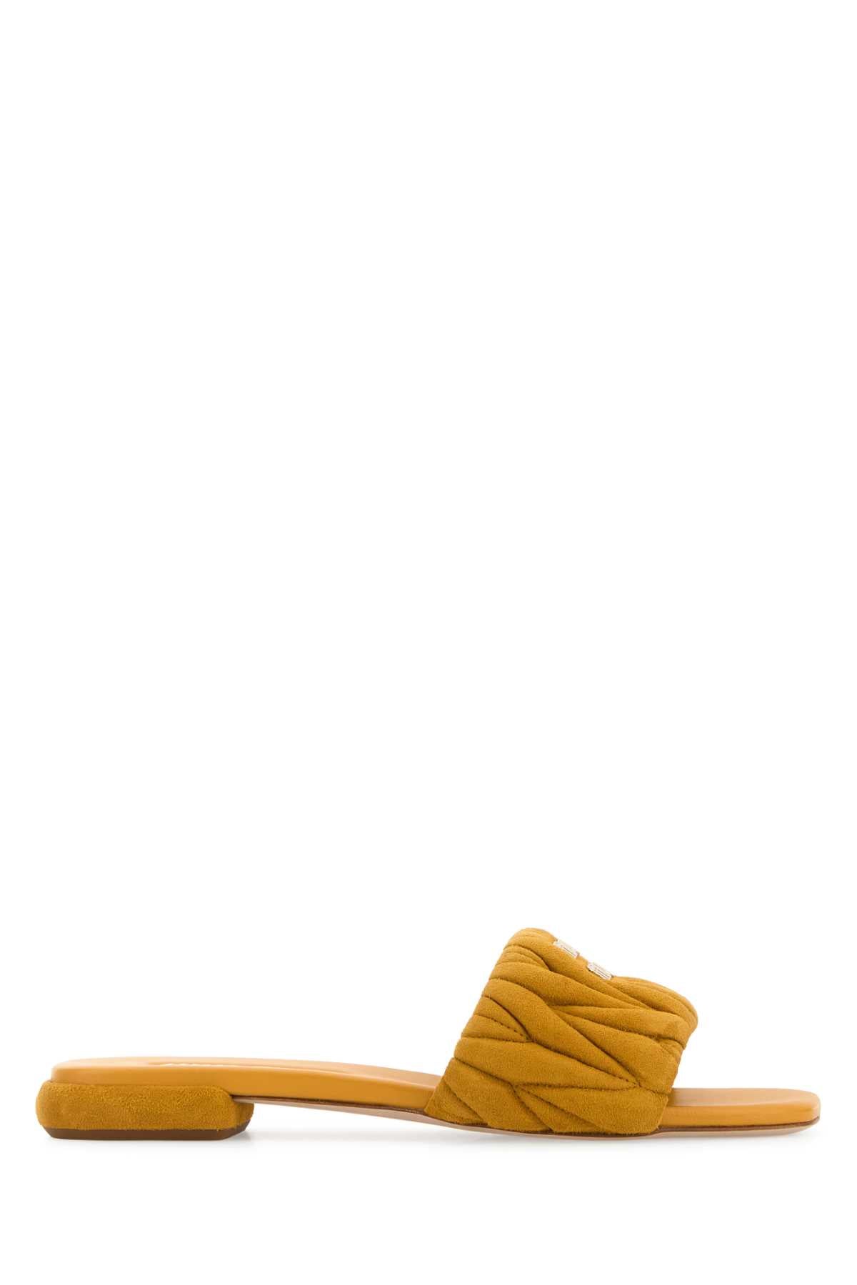 MIU MIU Suede Mini Slippers for Women