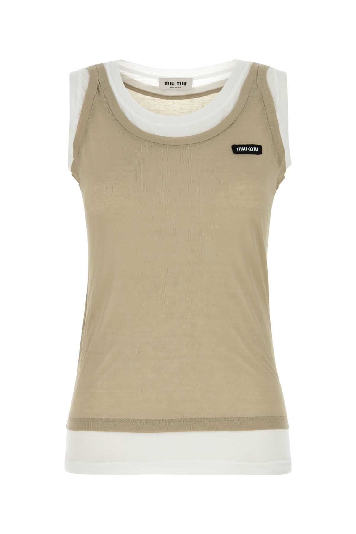 MIU MIU Women's Cotton Tank Top
