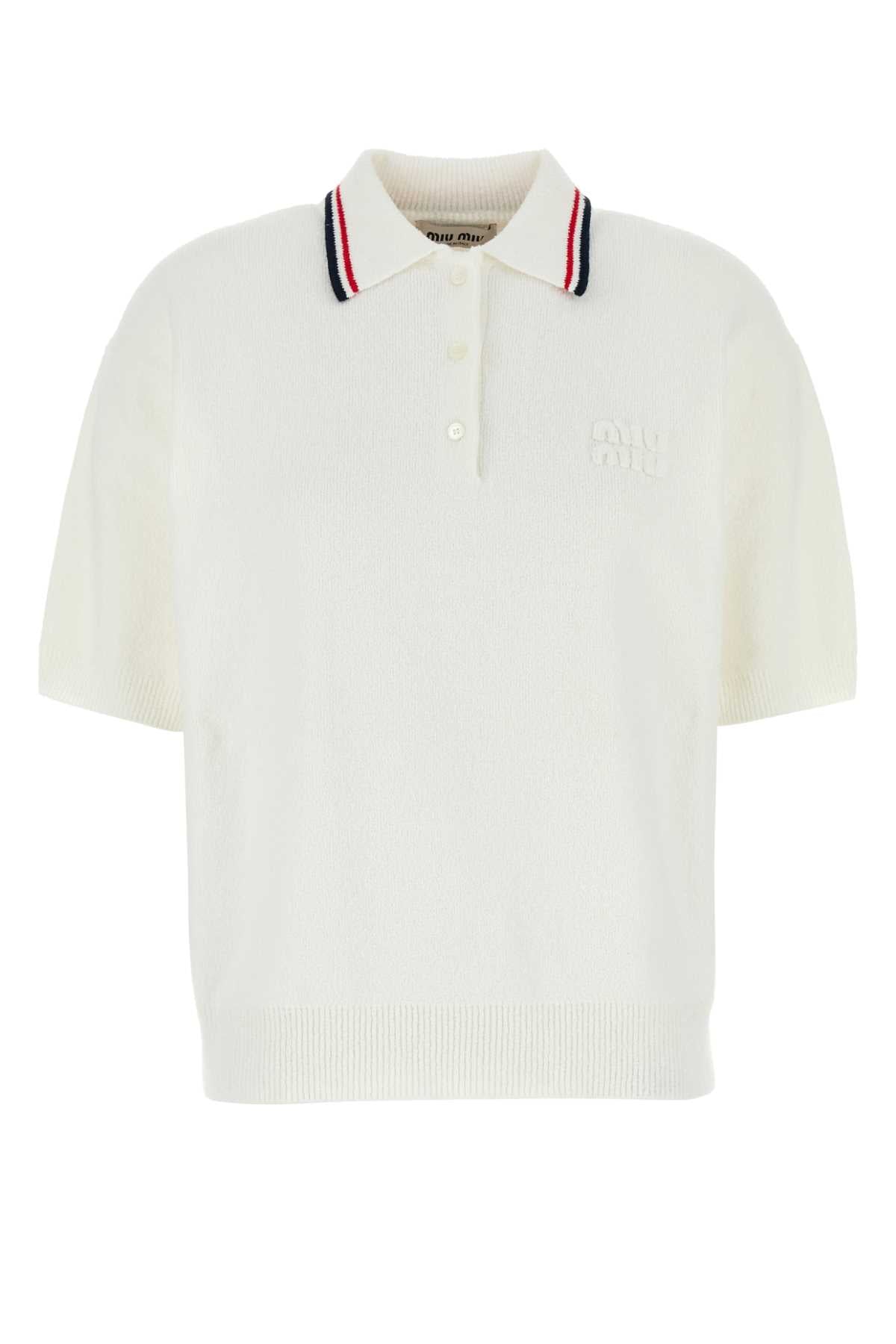 MIU MIU Stretch Terry Fabric Polo Shirt for Women - Sizes Available