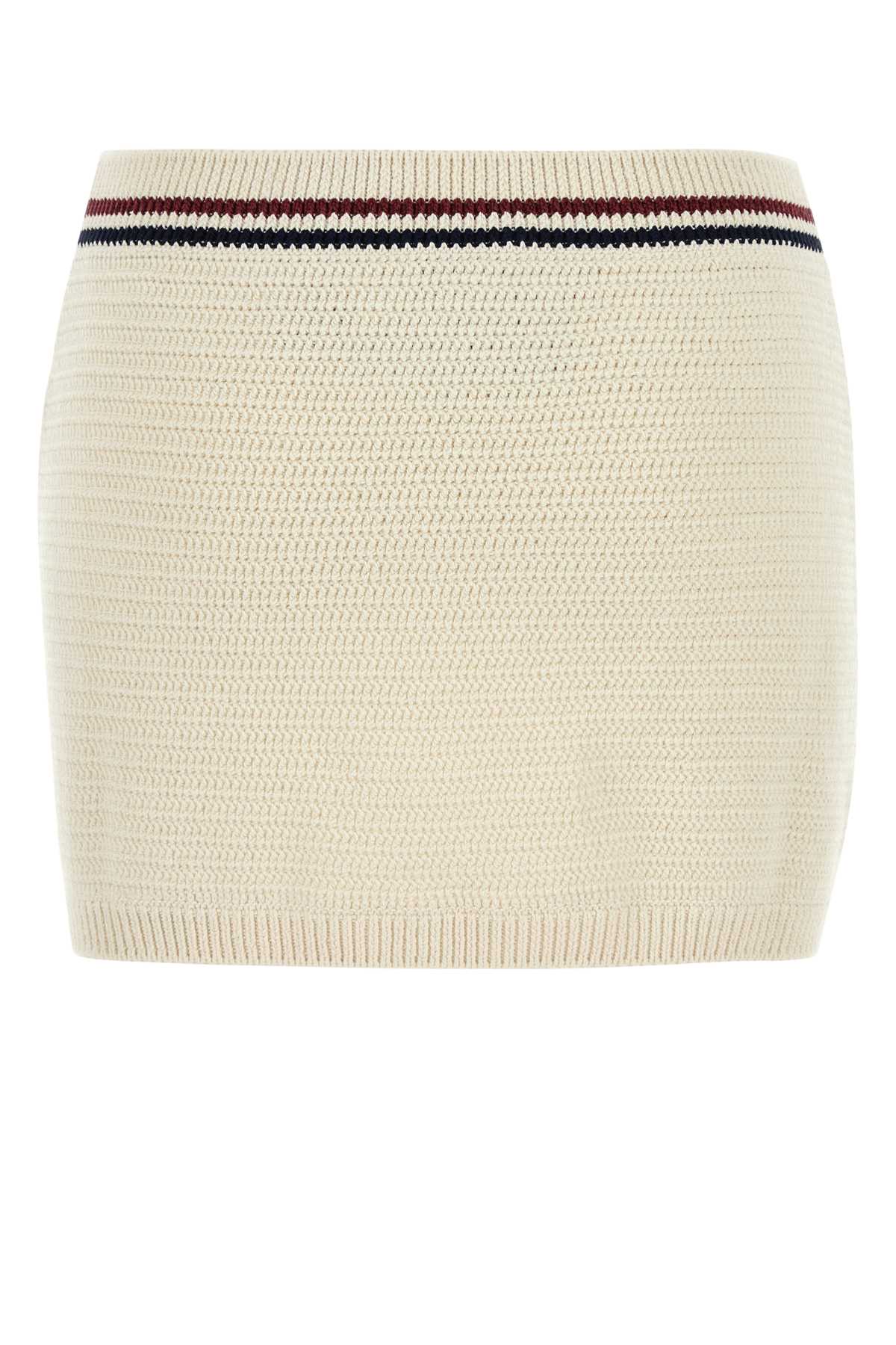 MIU MIU Stretch Crochet Mini Skirt